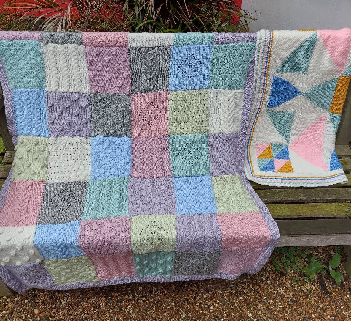Our good friend Anon is in a pastel phase at the moment and has sent us these delightful baby blankets. We love all the different textures and the calming colours. You can't ever go wrong with a bobble stitch! 

Thank you, Knitters and Crocheters. 

