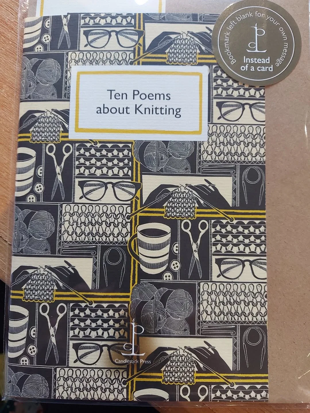 Have you seen this enchanting booklet?  Published by @candlestickpress, it's a short anthology of poems about knitting, and the publisher donates a proportion of the sale price of every copy sold to us.  We are very grateful to everyone who has bough