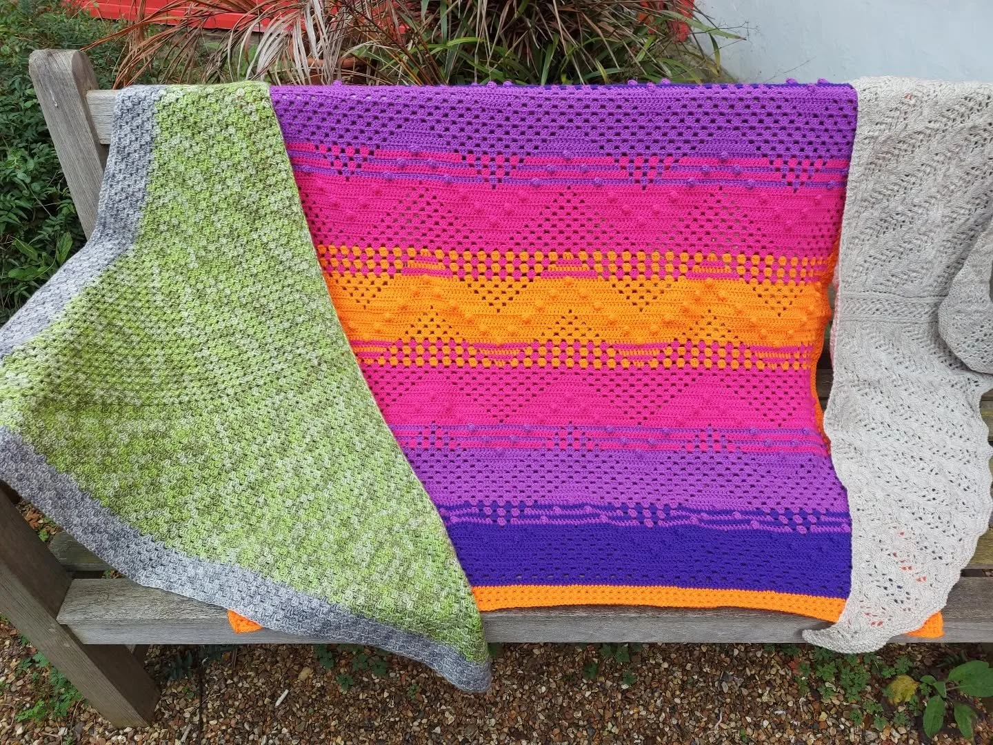 Miriam in Newark has sent us these gorgeous shawls and blankets. We love the different textures and wonderful colour combinations. 

Thank you, Miriam. These are our Knit and Crochet of the Day!

#knitoftheday #crochetoftheday #handknitting #crochet 