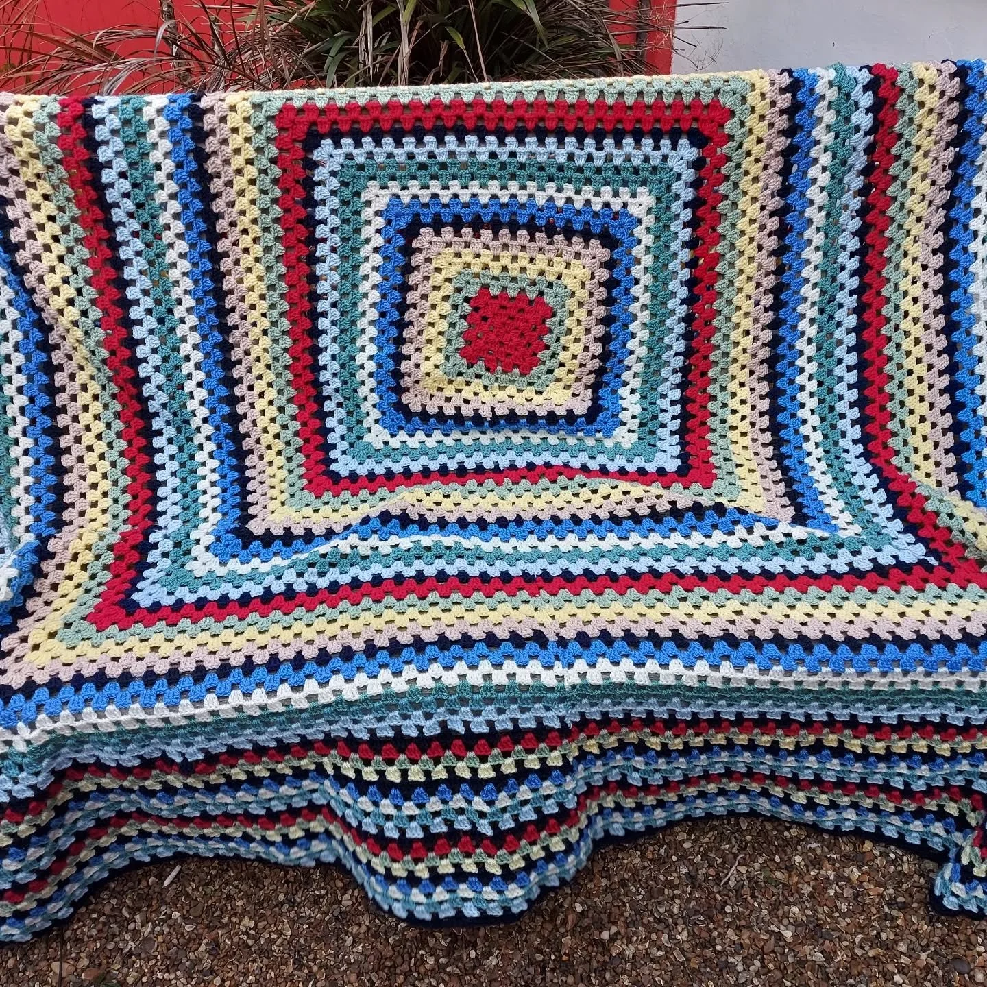We do love a Granny Square here at KFP HQ, and sometimes, the bigger the better!  Jean in Bexhill on Sea even took the extra time to do a double crochet edging to strengthen the construction. It must have been so cosy and warm during the making and i