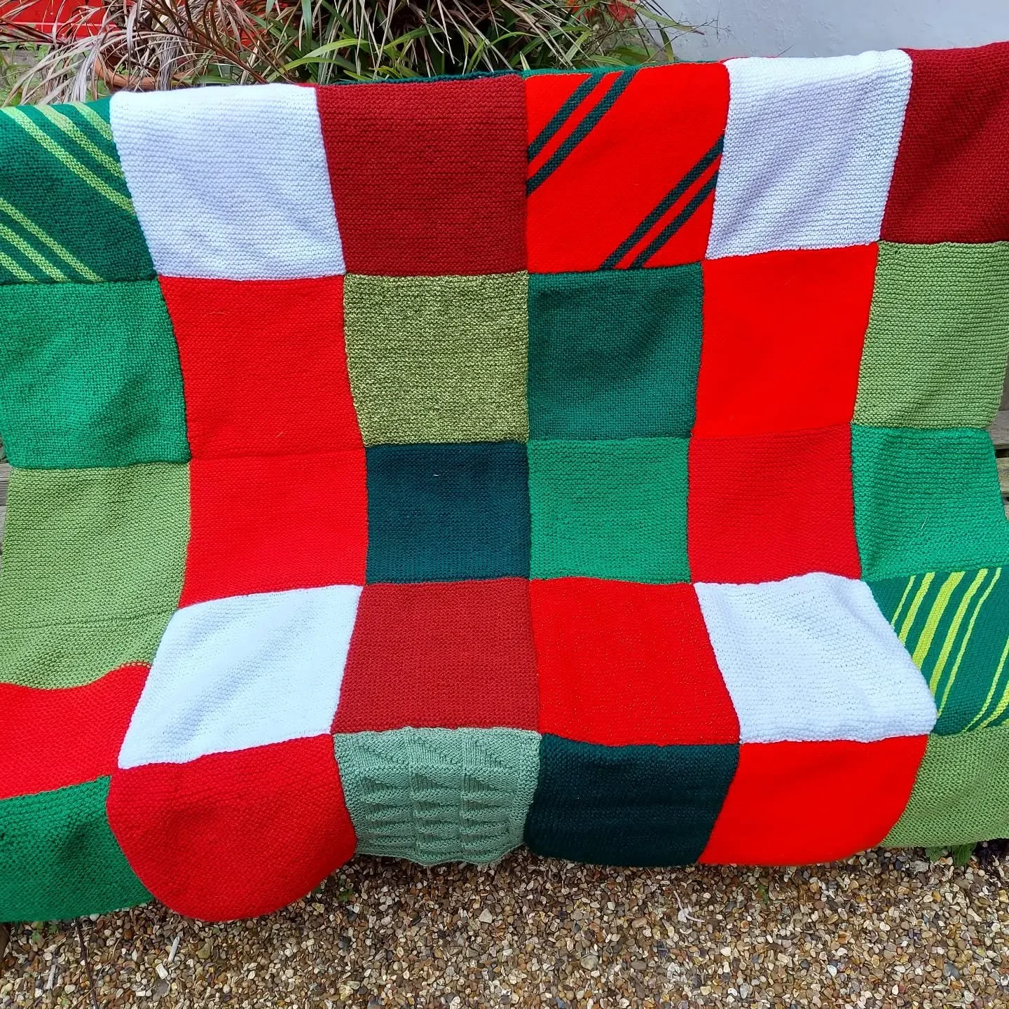 This jolly blanket has been sent to us by Lochcarron Knit and Natter in Strathcarron. It is, they say, made from the squares in their Christmas tree.  What a great idea!

Thank you, Lochcarron. This is our Knit of the Day!

#knitoftheday #handknittin