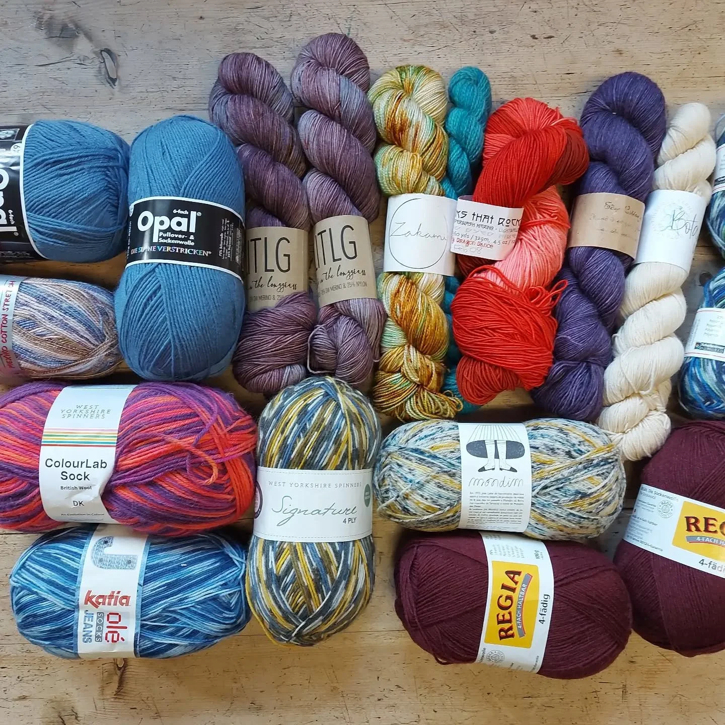 Don't forget the month's Raffle.  It's a gorgeous collection of sock yarns, but they're not just for socks!  Let them inspire you for all kinds of accessories. 

It's just &pound;10 to enter, and please enter as many times as you would like. 

Every 