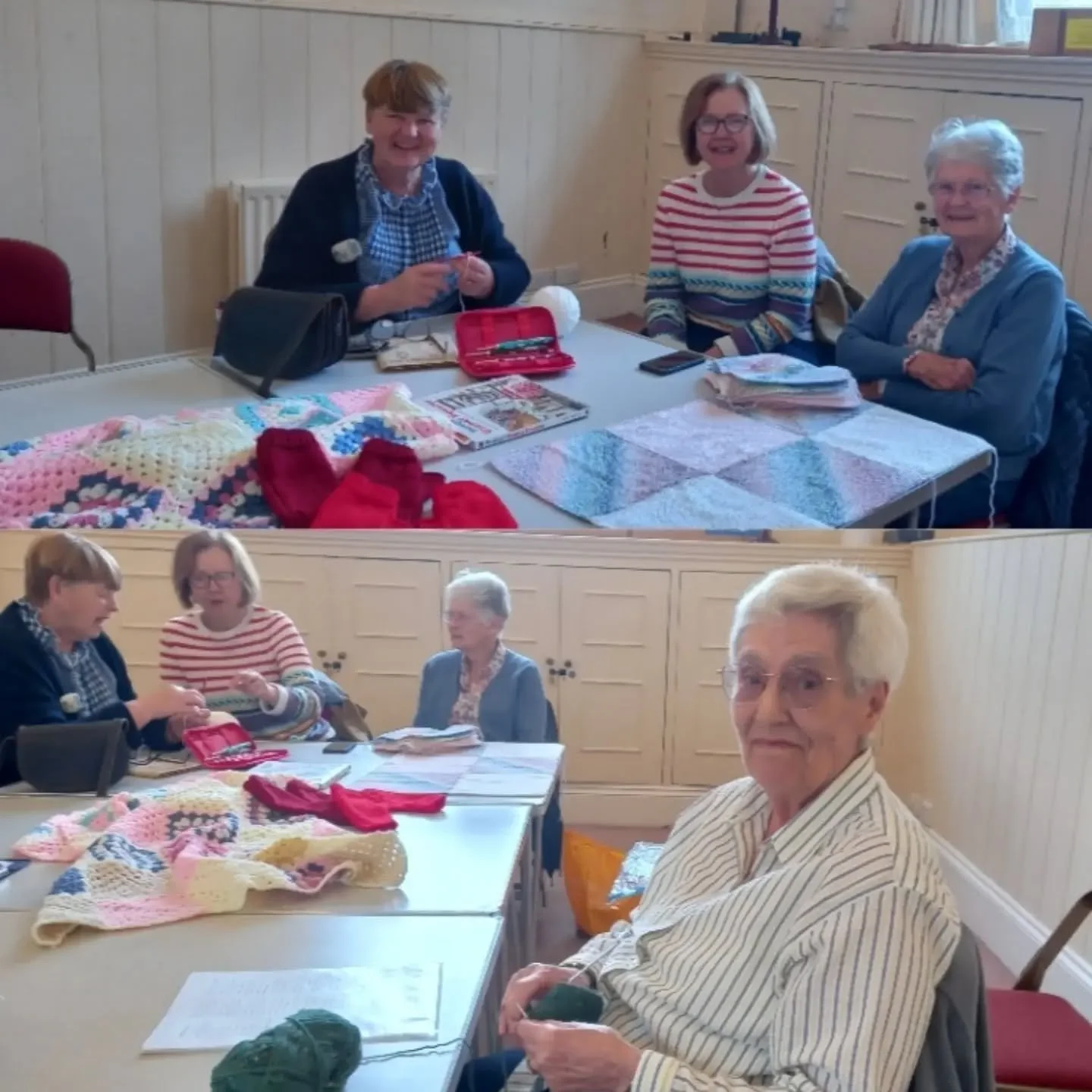 Mary, who runs a knitting and crochet group in Cuckfield, West Sussex, contacted us towards the end of last year asking if we might help her out with some yarn.  She told us that her group of ladies enjoy the company, the chatting and the tea and bis