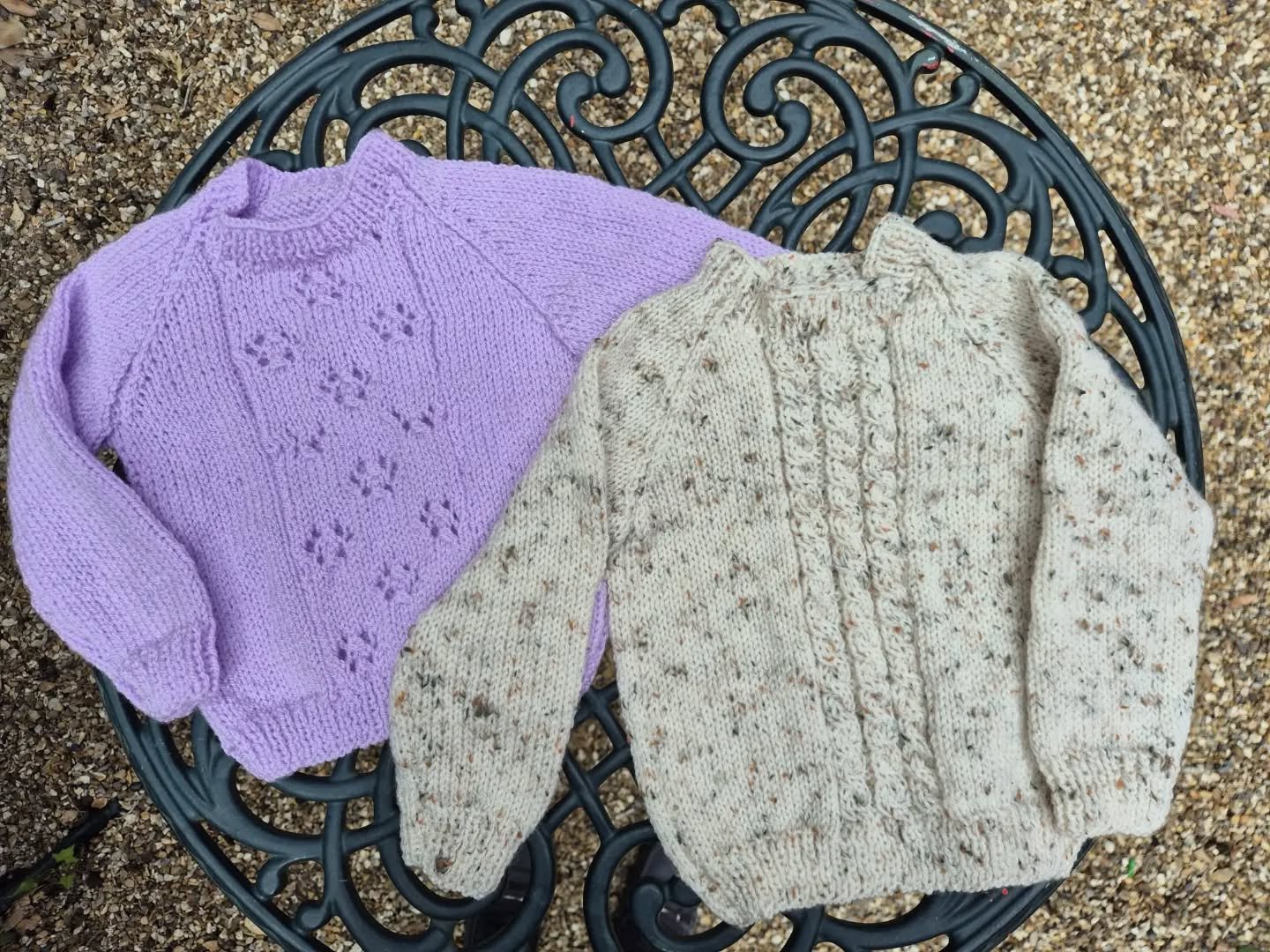 Sarah in Dunfermline has sent us these cute jumpers. We love the stitch patterns which add interest and texture. These will be stylish and useful addition to any wardrobe. 

Thank you, Sarah. These are our Knit of the Day. 

#knitoftheday #handknitti