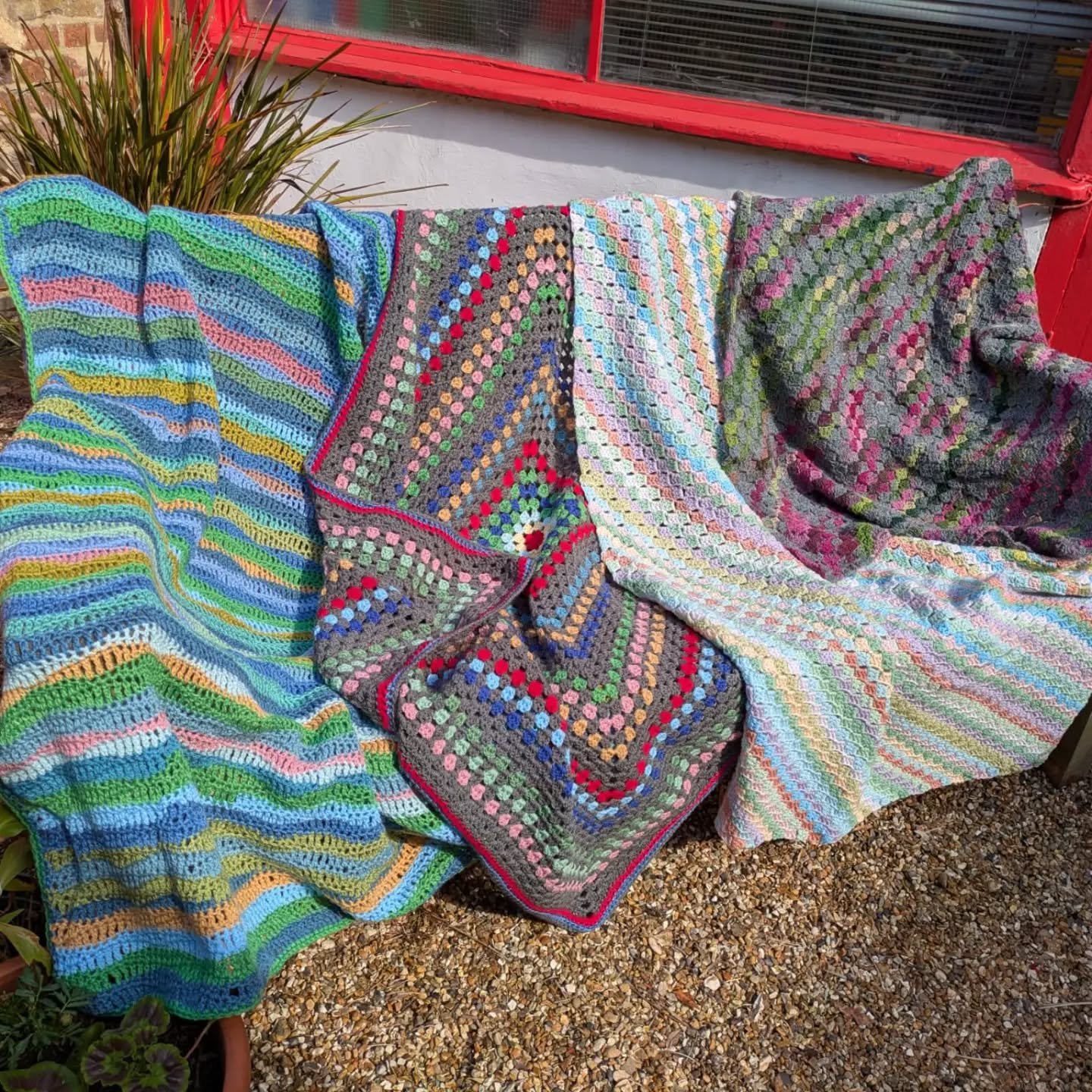 We have received this lovely collection of crocheted blankets from an anonymous crafter.  We love seeing the variety of techniques.

Thank you, Crocheters and Knitters 

These are our Crochet of the Day!

#crochetoftheday #Crochet #yarnlover #crochet