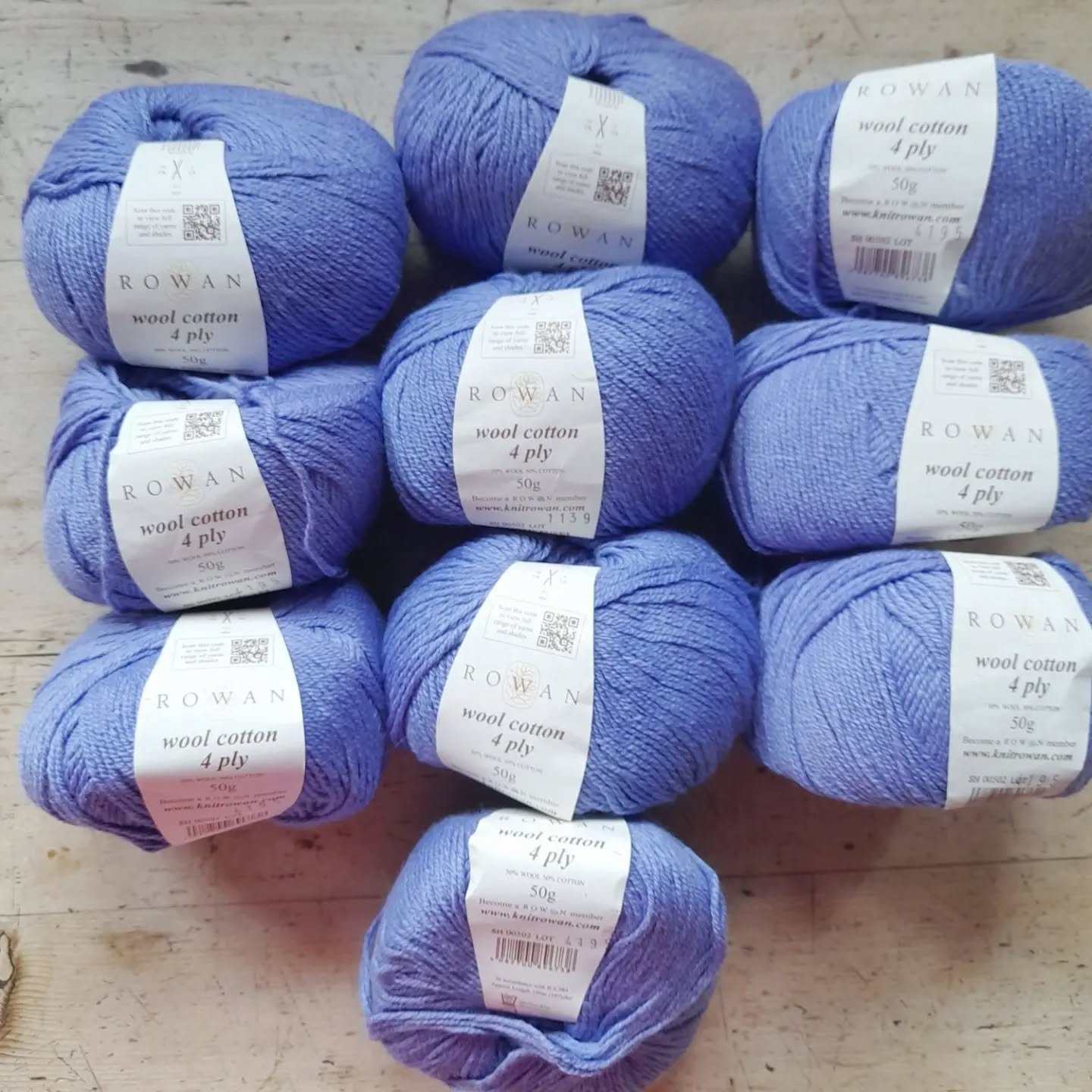 If you're looking for some quality yarn at bargain prices, do have a look at our online shop.  We've something to suit all budgets, but these Rowan wool/cotton batches are particularly lovely. 

Each batch is unique, and every purchase helps us to co