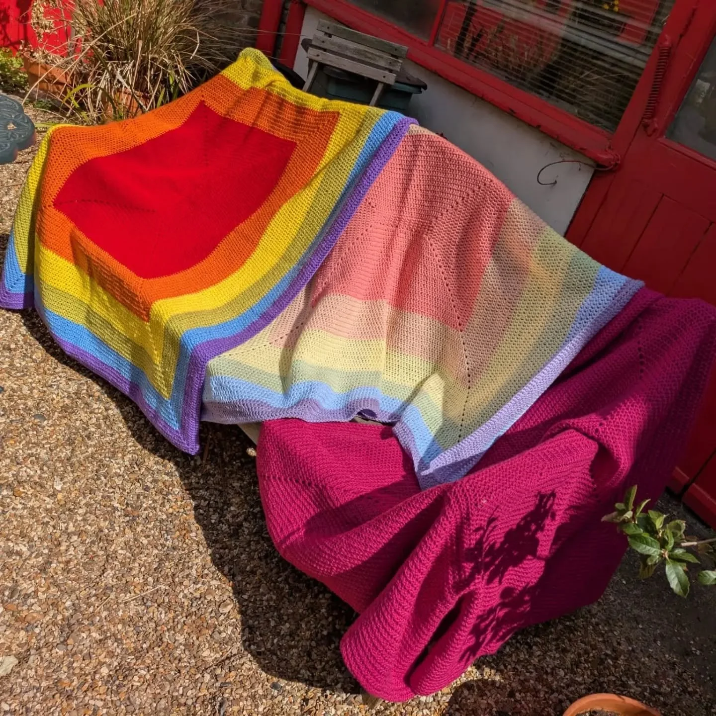 Jean in Loanhead has sent us this glorious collection of blankets. We love the bright colours and the interesting texture. 

Thank you, Jean. These are our Crochet of the Day!

#crochetoftheday #crochetedblankets #crochetforothers #charity #yarnlover