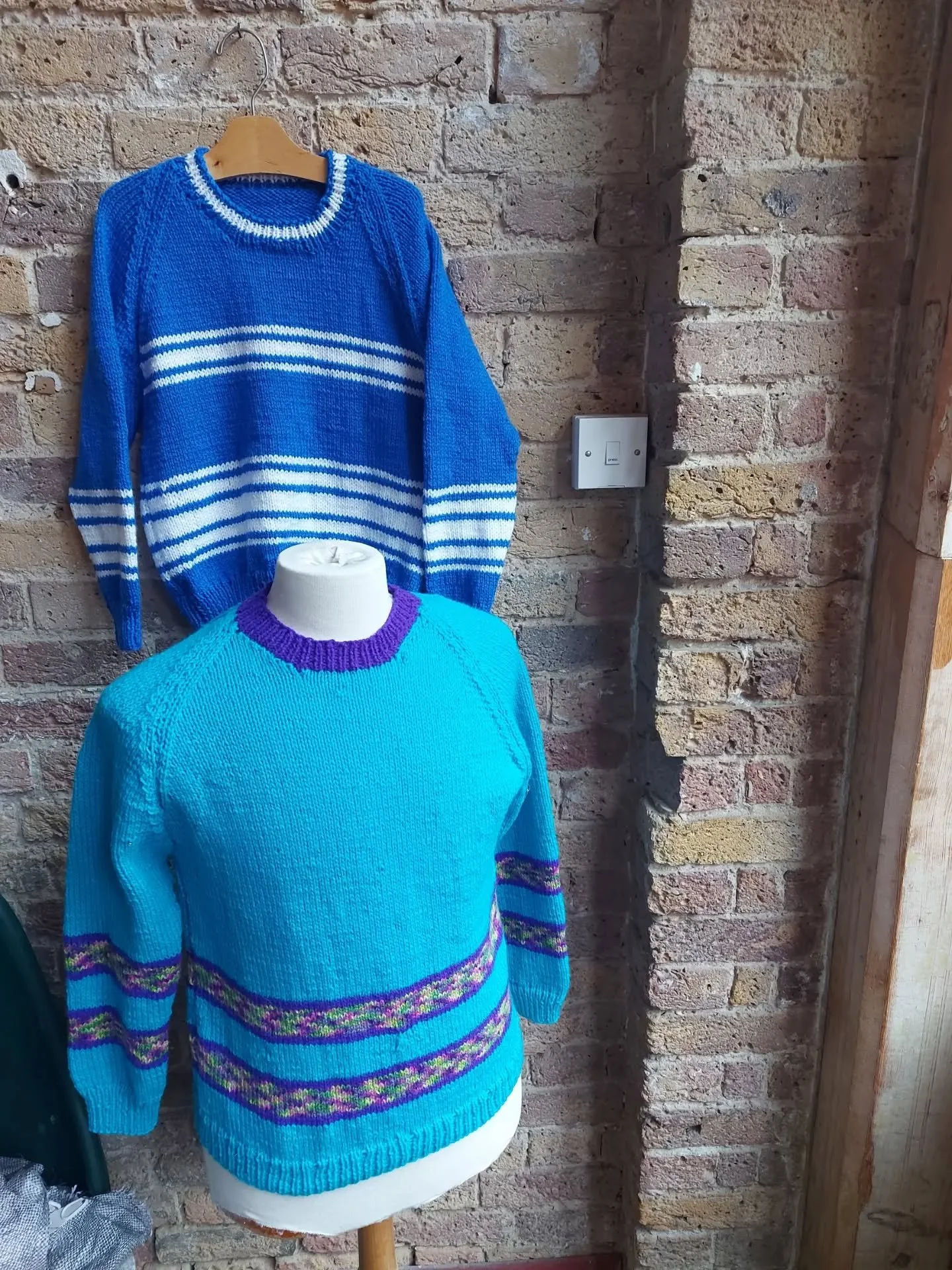 Margaret in Northants has sent us these great jumpers.  They are beautifully made in good colours and very useful sizes.  We love the stripe details which provide added style. 

Thank you, Margaret. 

These are our Knit of the Day!

#knitoftheday #ha
