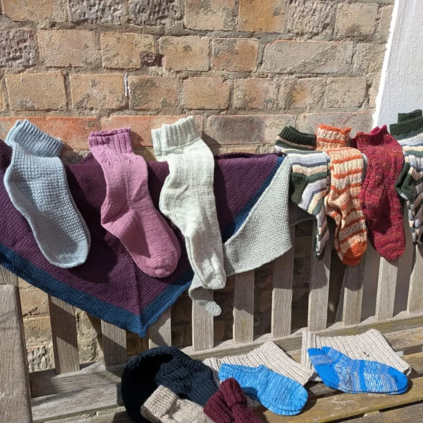 Aiko in Stockport makes beautiful socks.  We know this because she has sent them to us before.  This time, like every one before, we gather around to admire the beauty of them, the skill required to produce them and the generosity in gifting them. 

