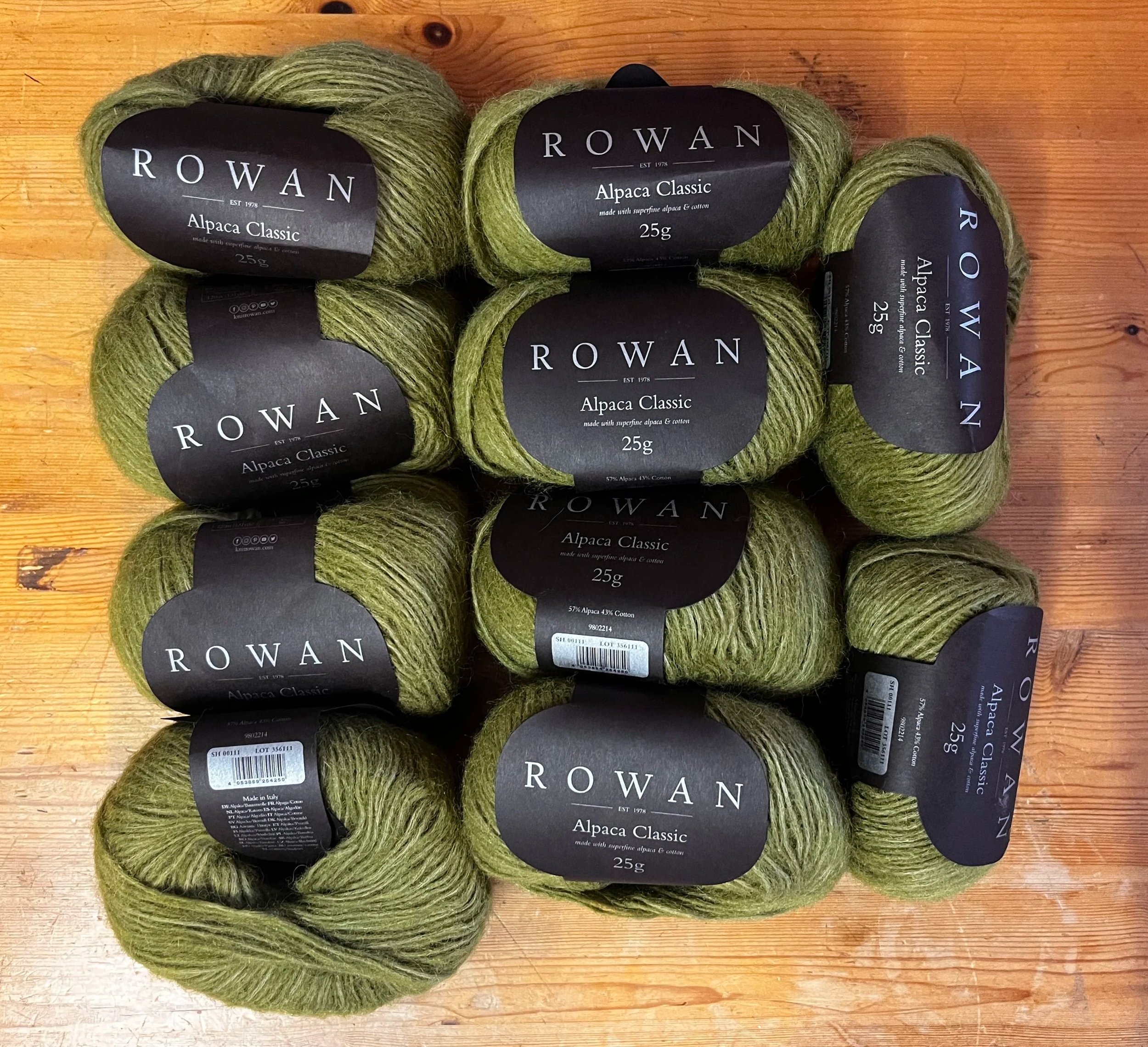 Rowan Alpaca Classic with cotton 250g in Green Moss