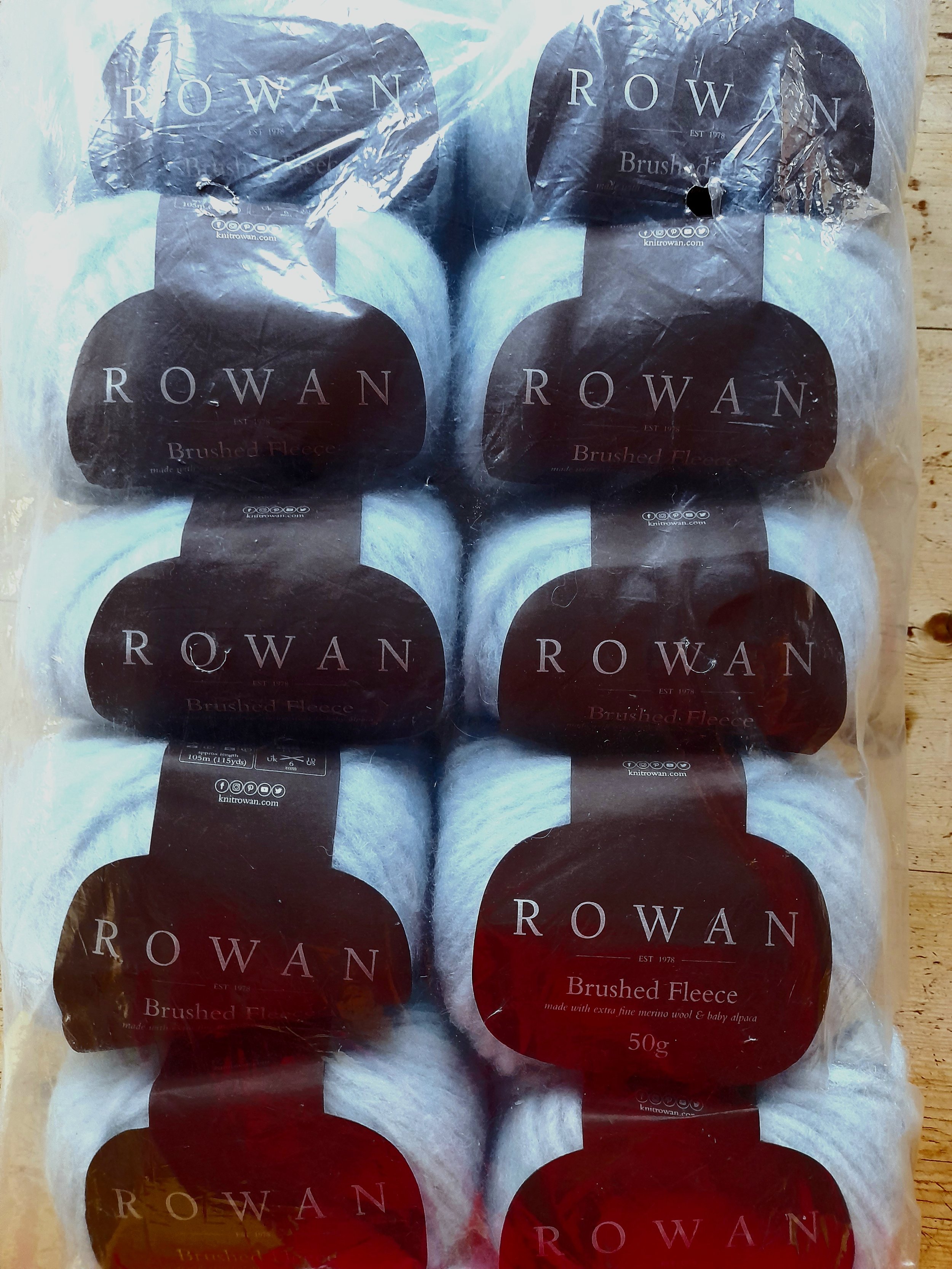 Rowan Brushed Fleece  Wool and Alpaca blend 500g in pale blue