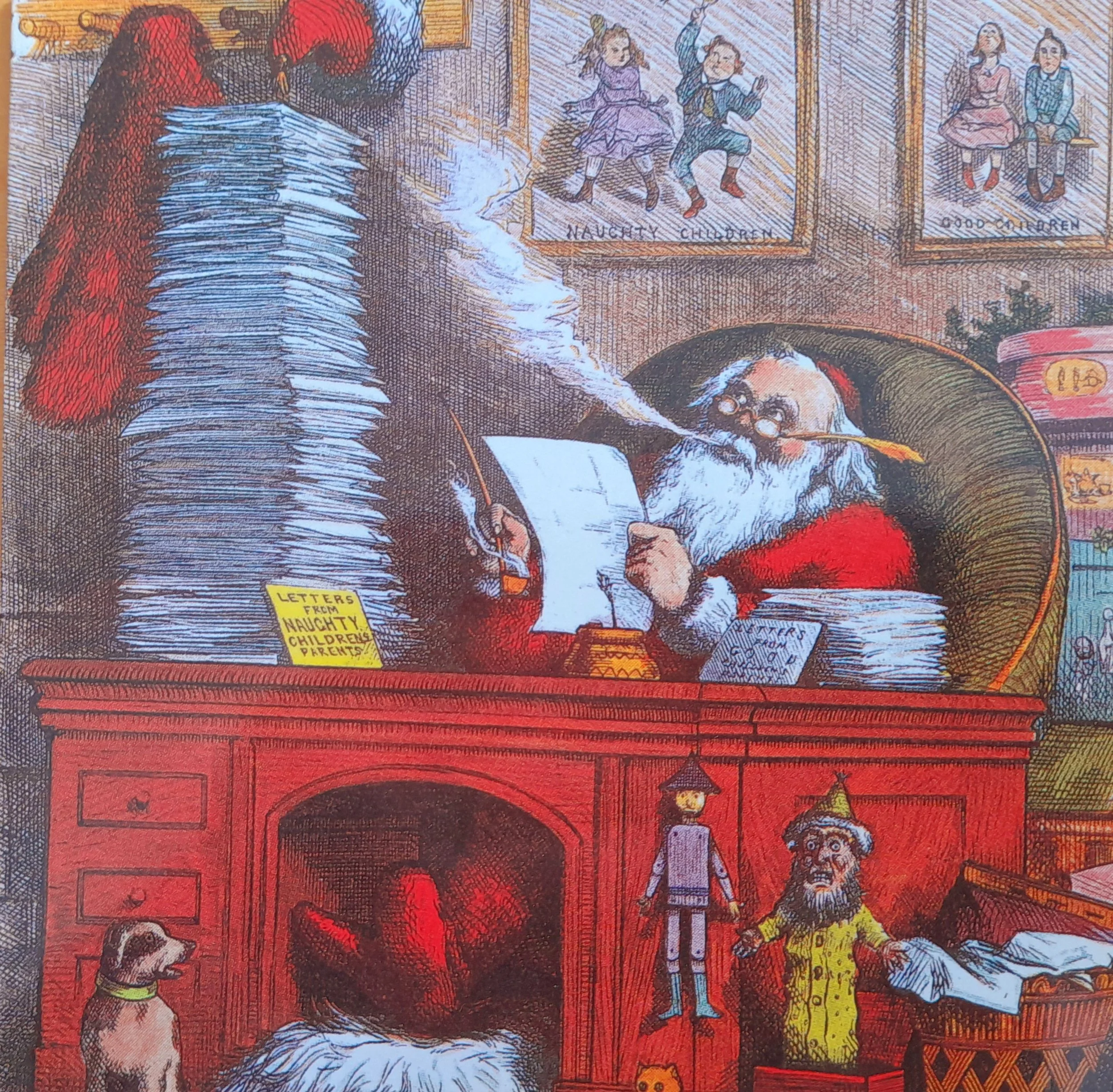 MDU24 Letters to Santa in Winter pack of 10 medium Christmas Cards Museum Development