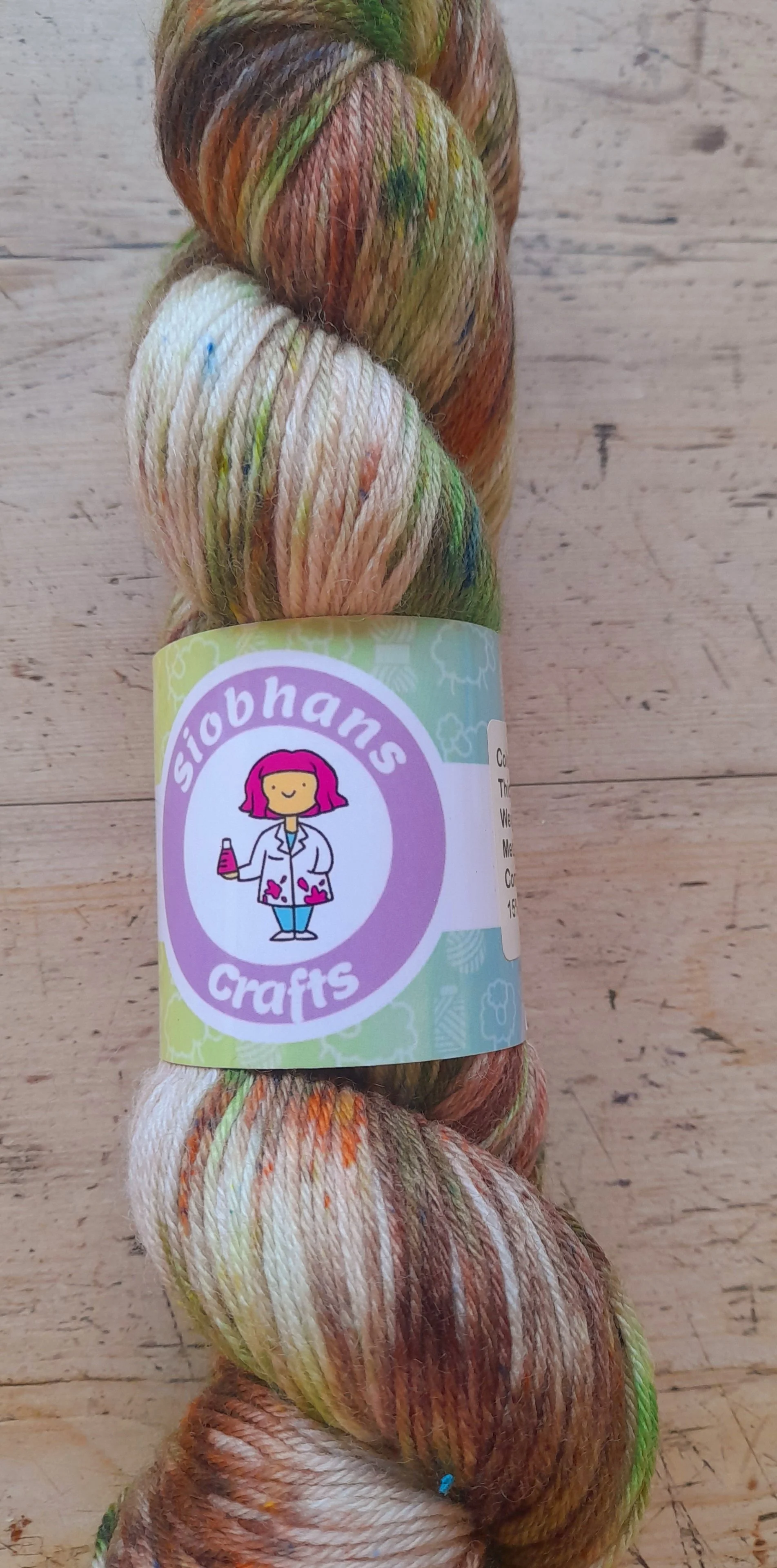 Siobhans Crafts Sock Yarn hand dyed yarn Enchanted Forest 100g