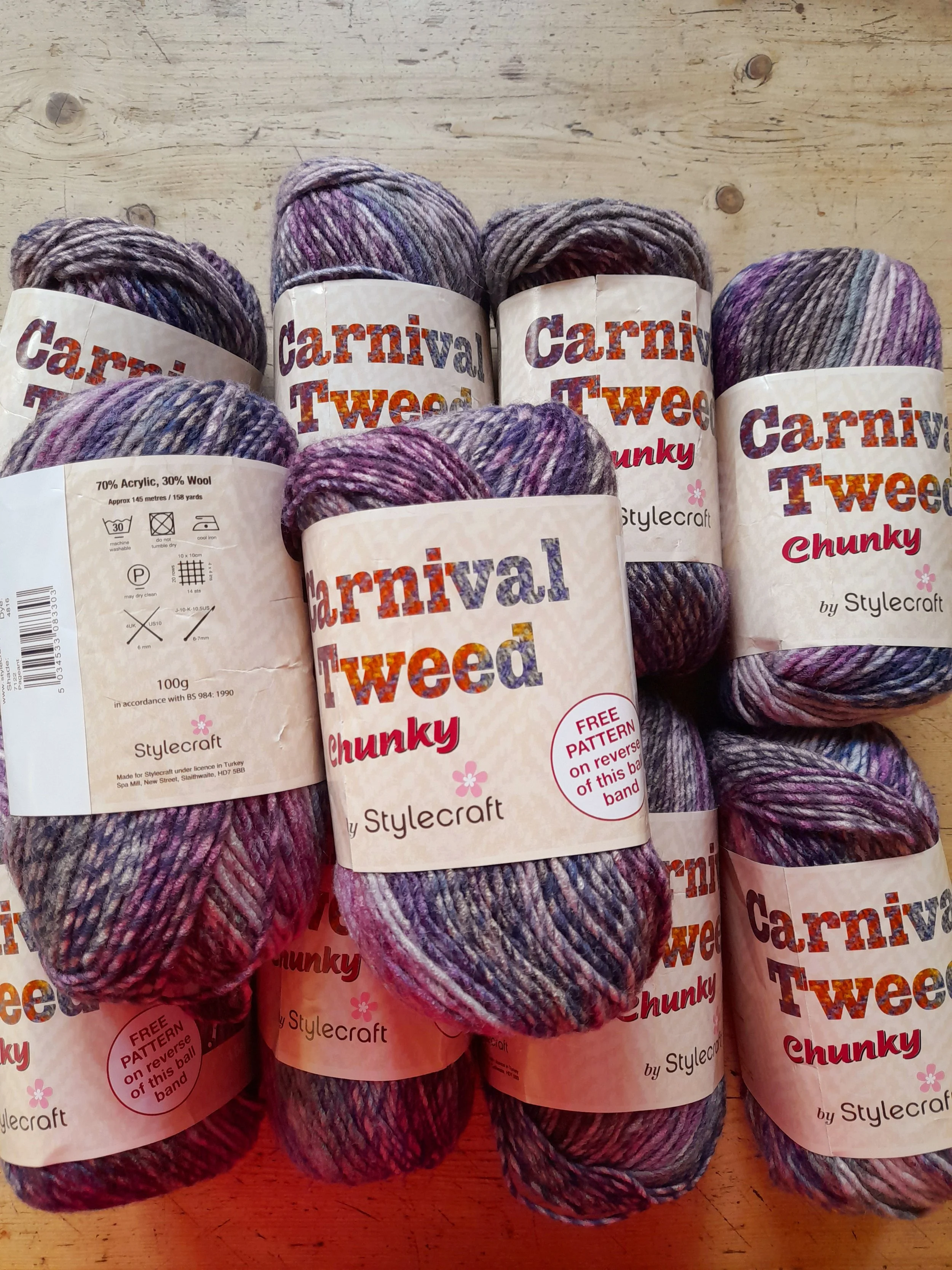 Carnival Tweed Chunky wool blend by Stylecraft 1,000g