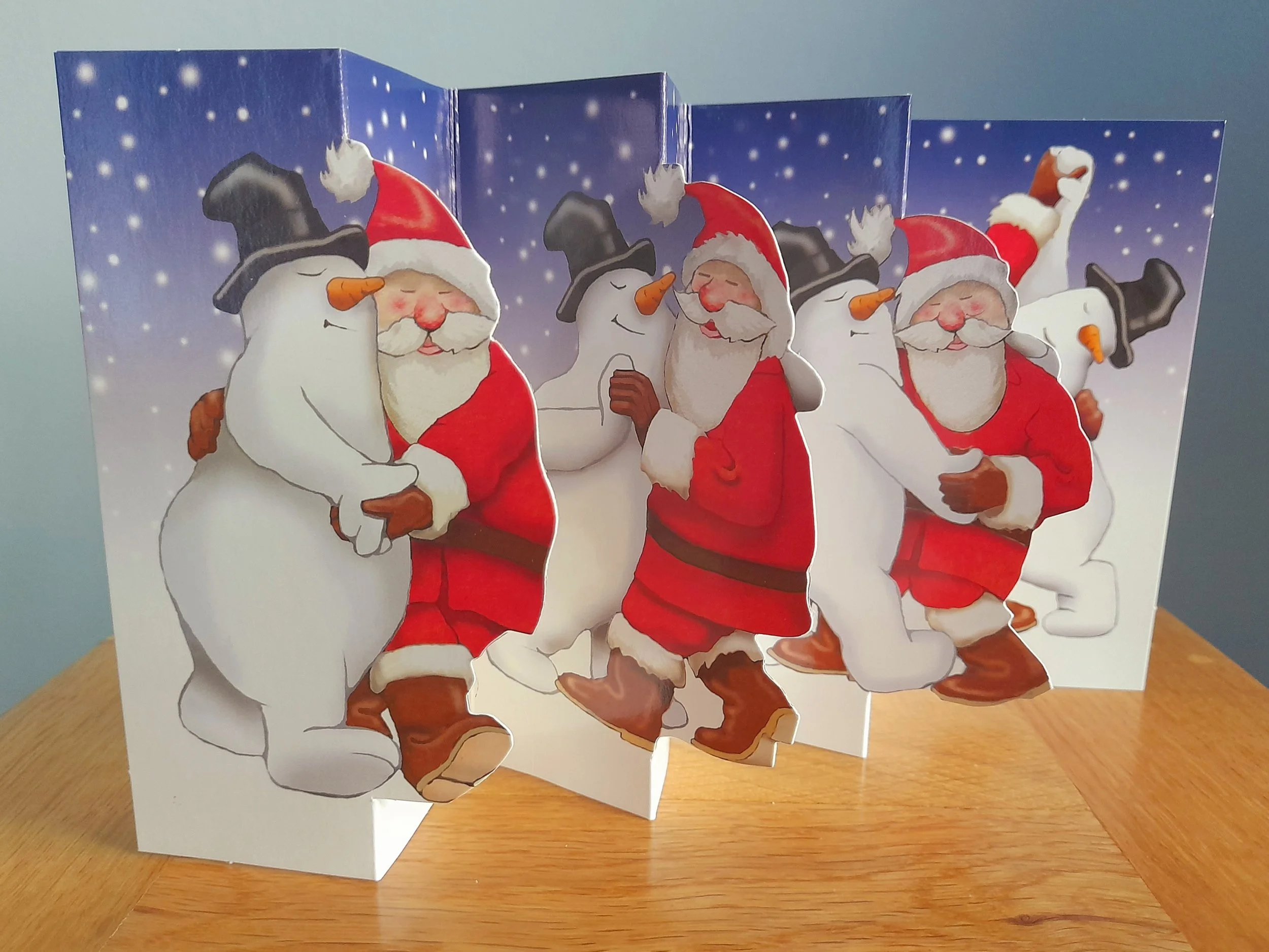 GOS2 Santa Tango pack of 10 small Christmas Cards Gift of Sight