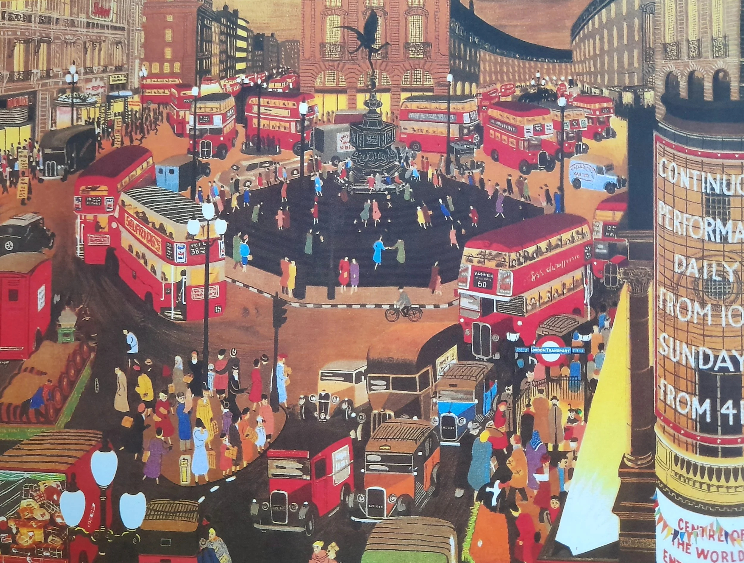 Piccadilly Circus pack of 5 large blank greetings cards