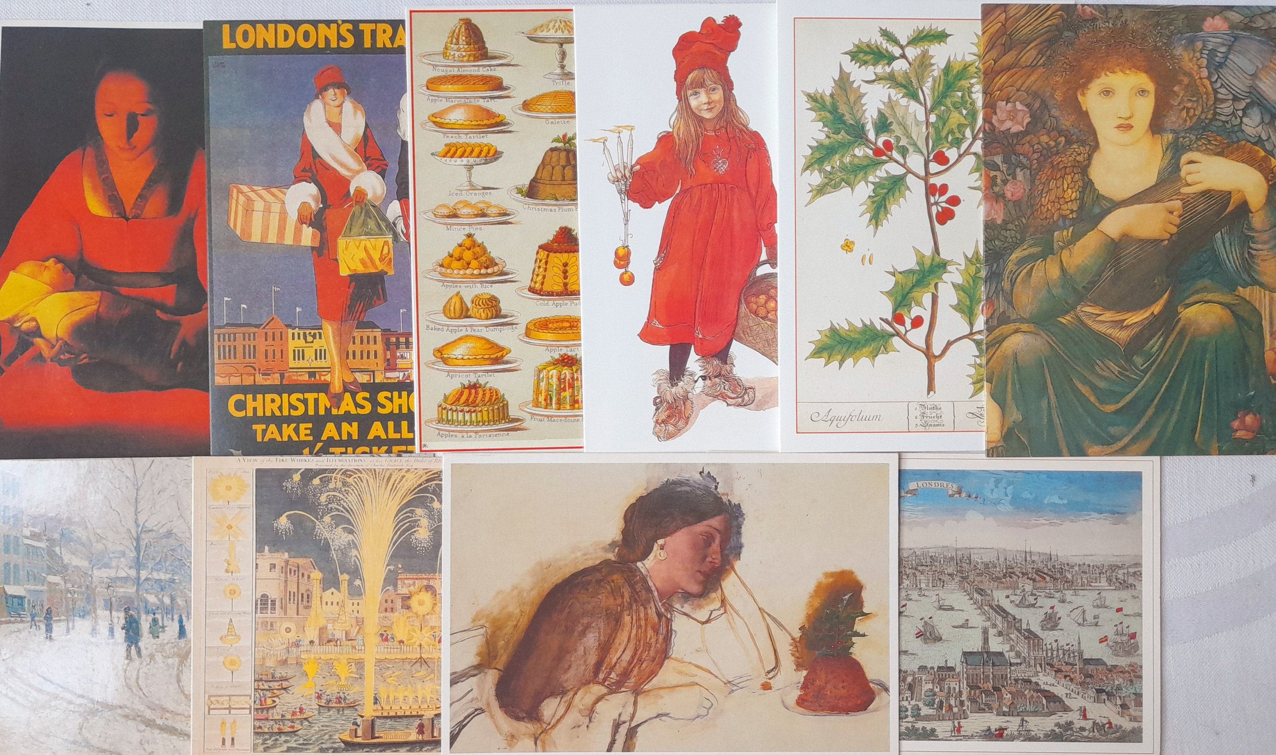 MDU10 Mix of Designs pack of 10 medium Christmas Cards Museum Development