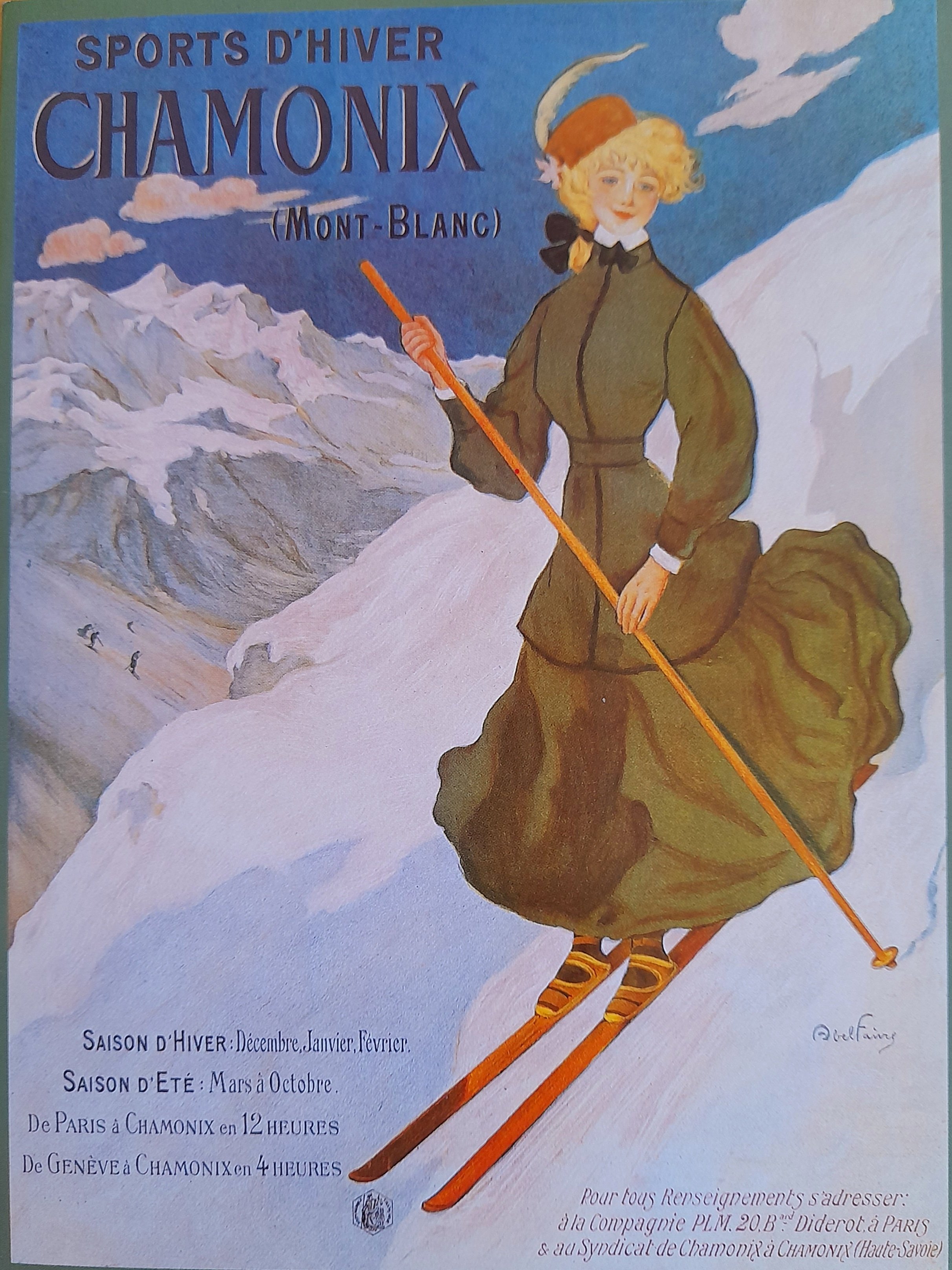 Winter Sports, Chamonix pack of 5 large blank Greetings Cards