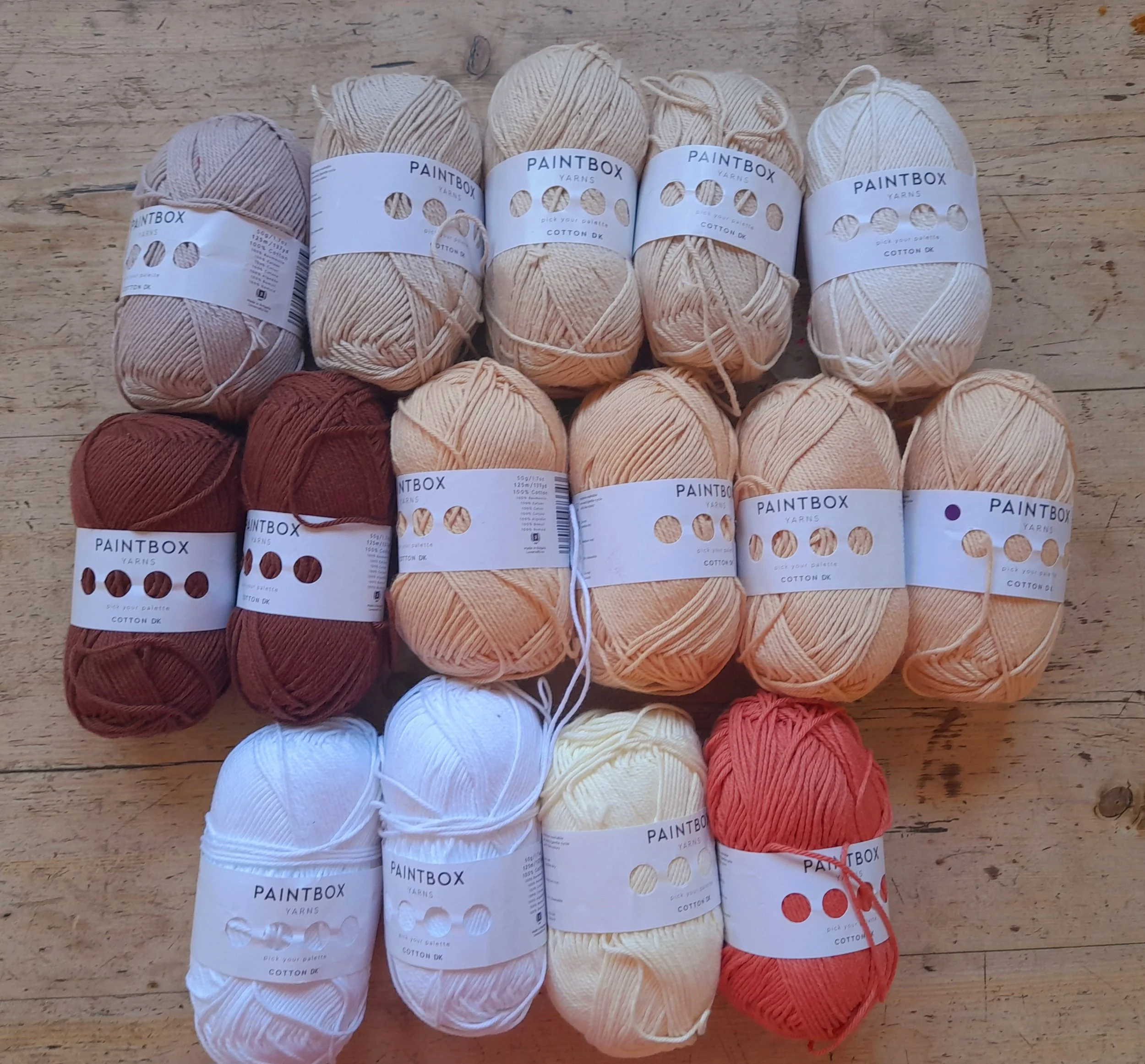 Paintbox 100% Cotton DK double knit mixed batch 750g