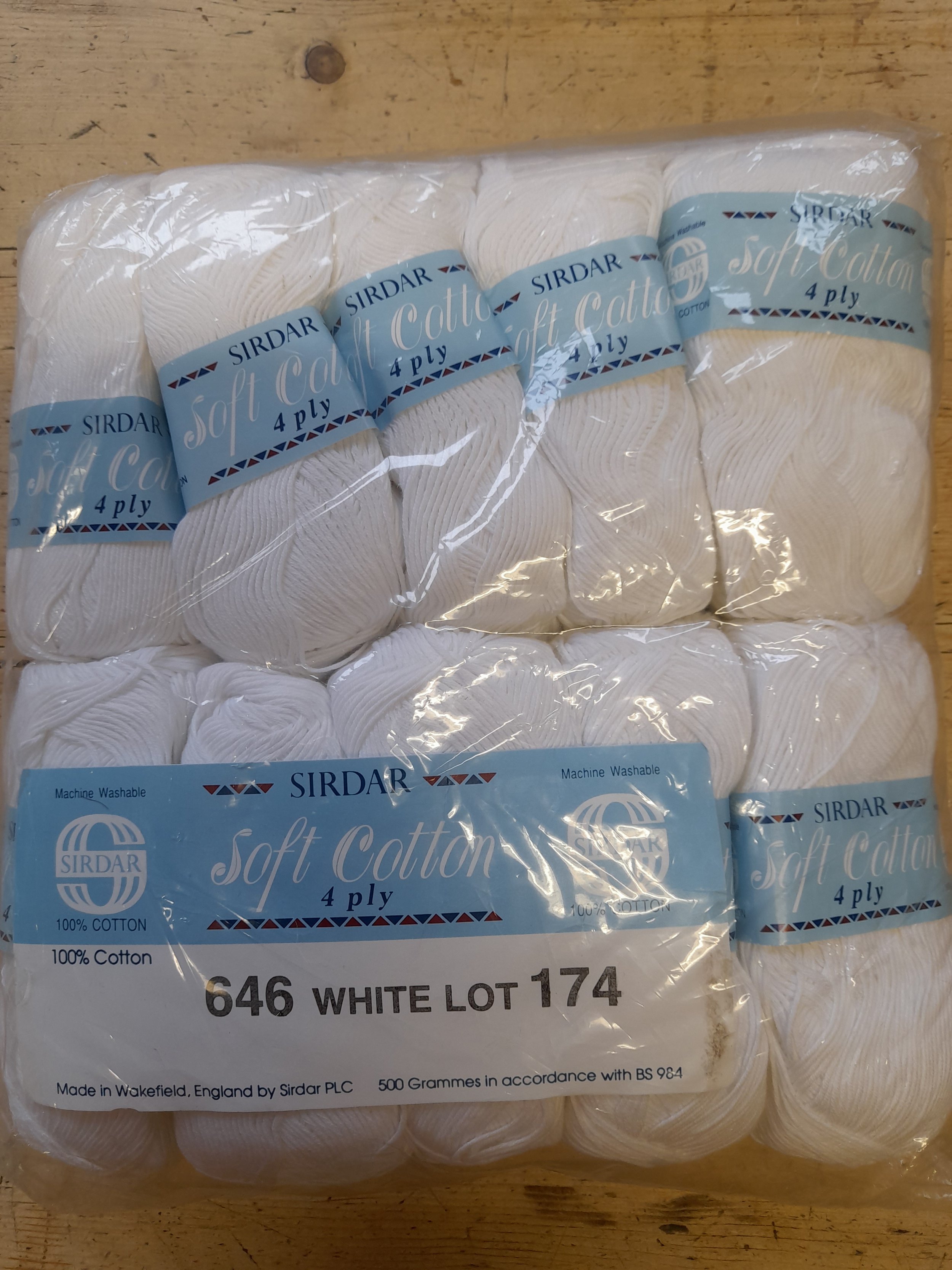 Sirdar Soft Cotton 4ply in White 500g