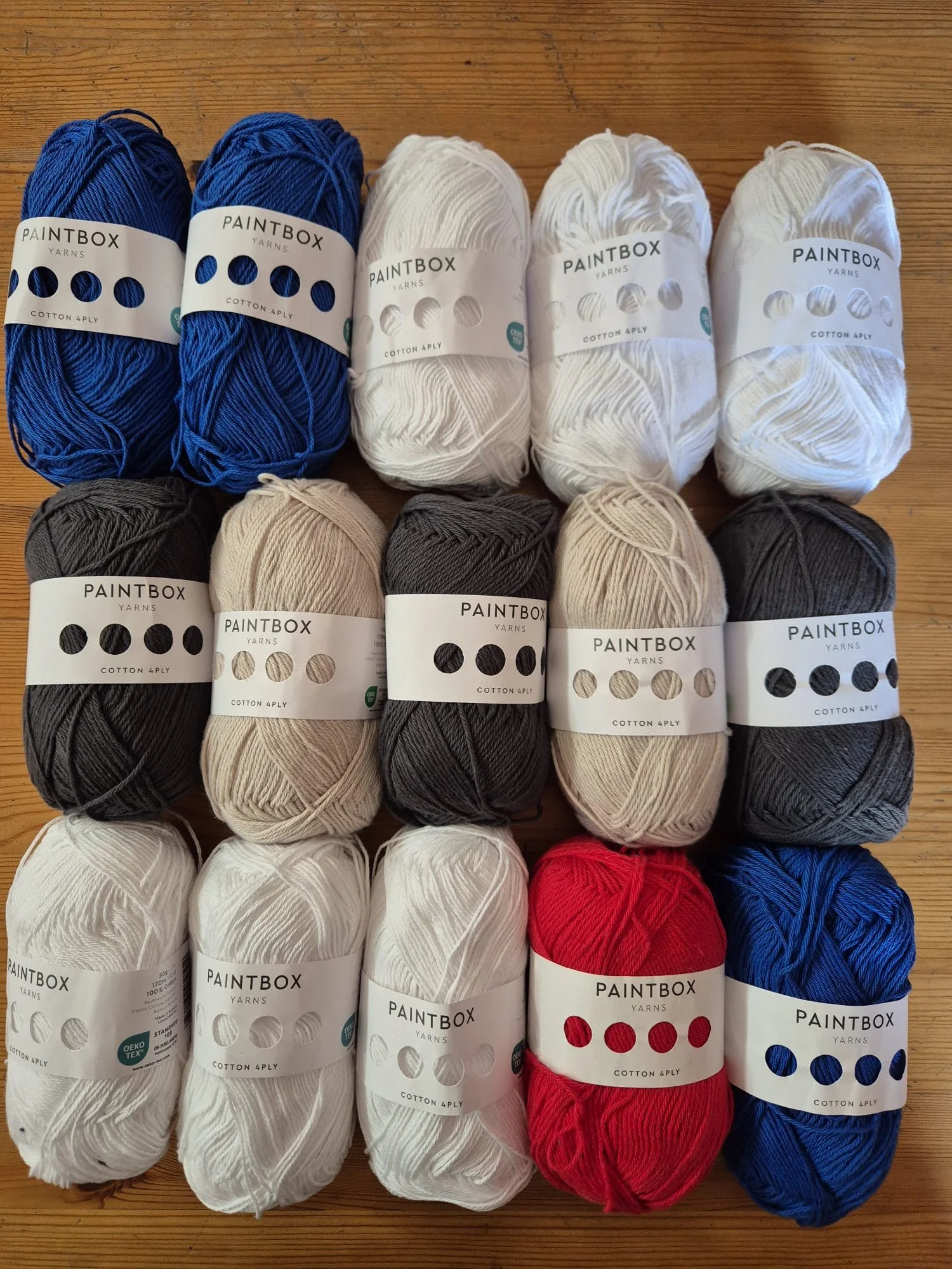 Paintbox 100% Cotton 4 ply mixed batch 750g