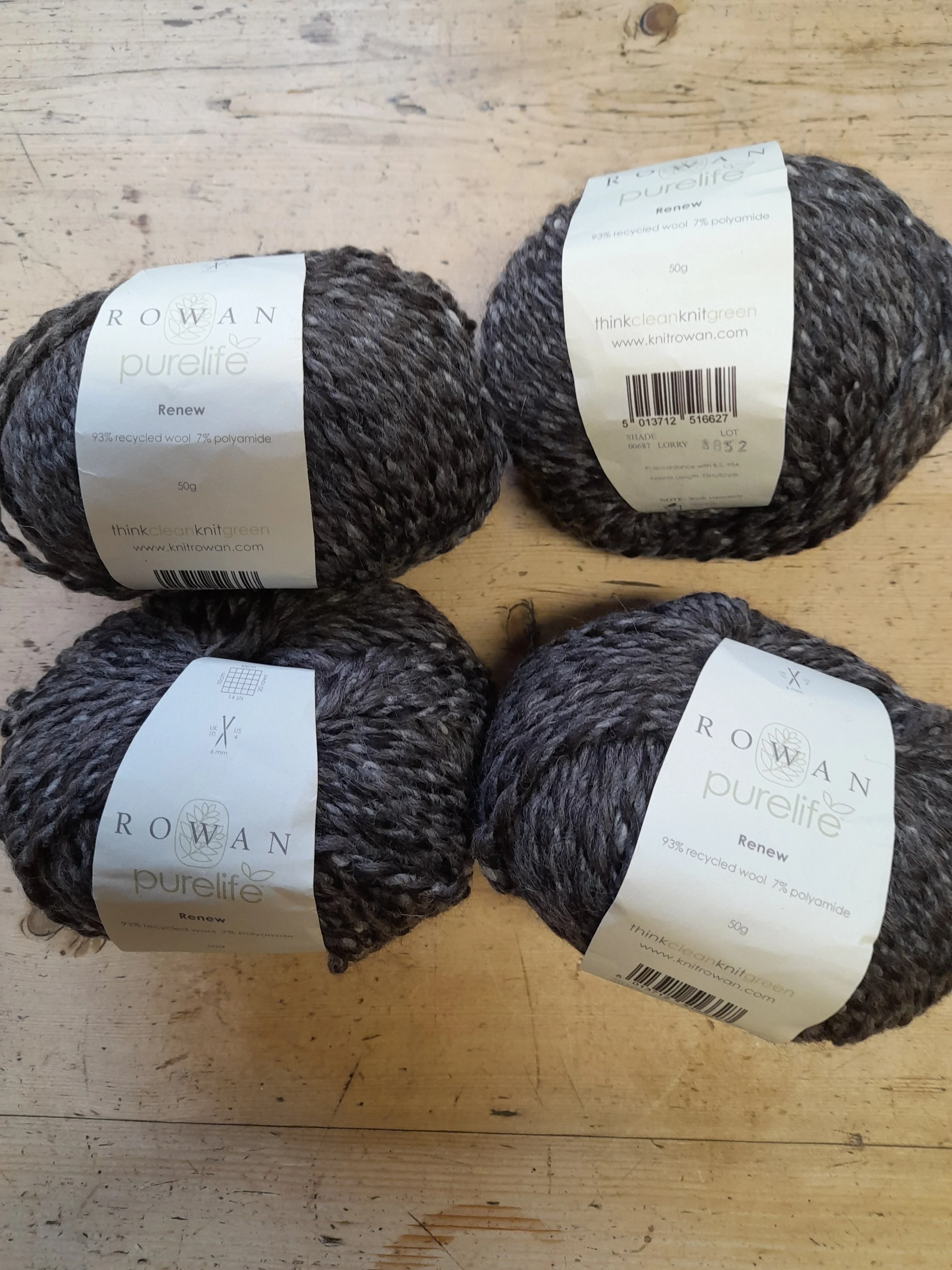 Rowan Purelife Renew Recycled Wool blend Chunky Knit 200g.