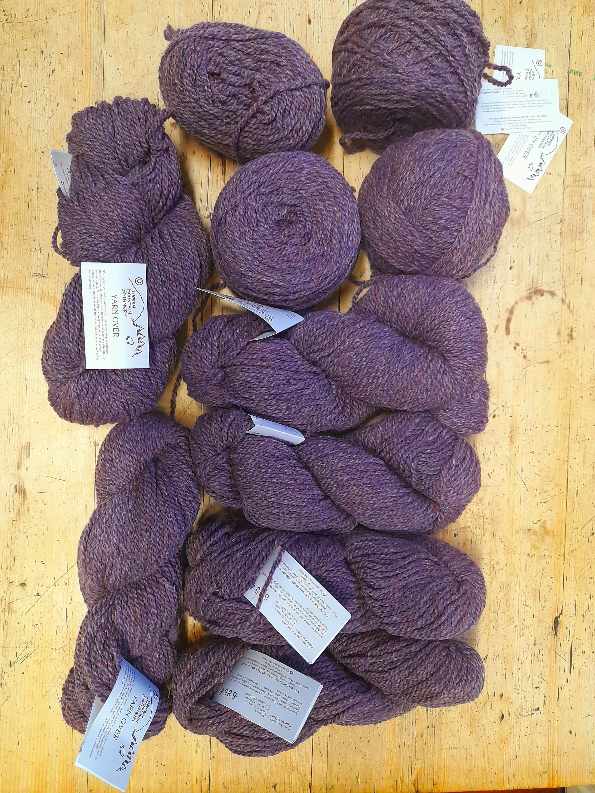 Green Mountain Spinnery Yarn Over, wool and mohair blend 40oz.