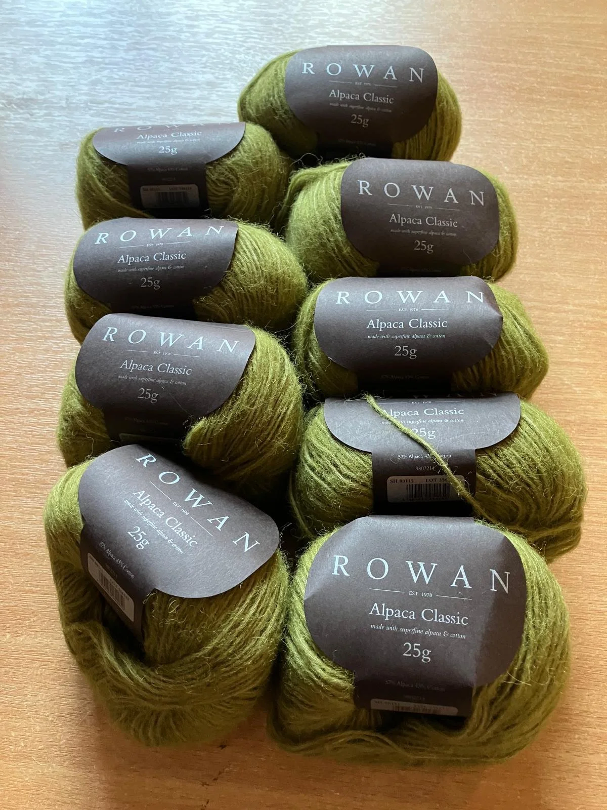 Rowan Alpaca Classic with cotton 225g in Green Moss