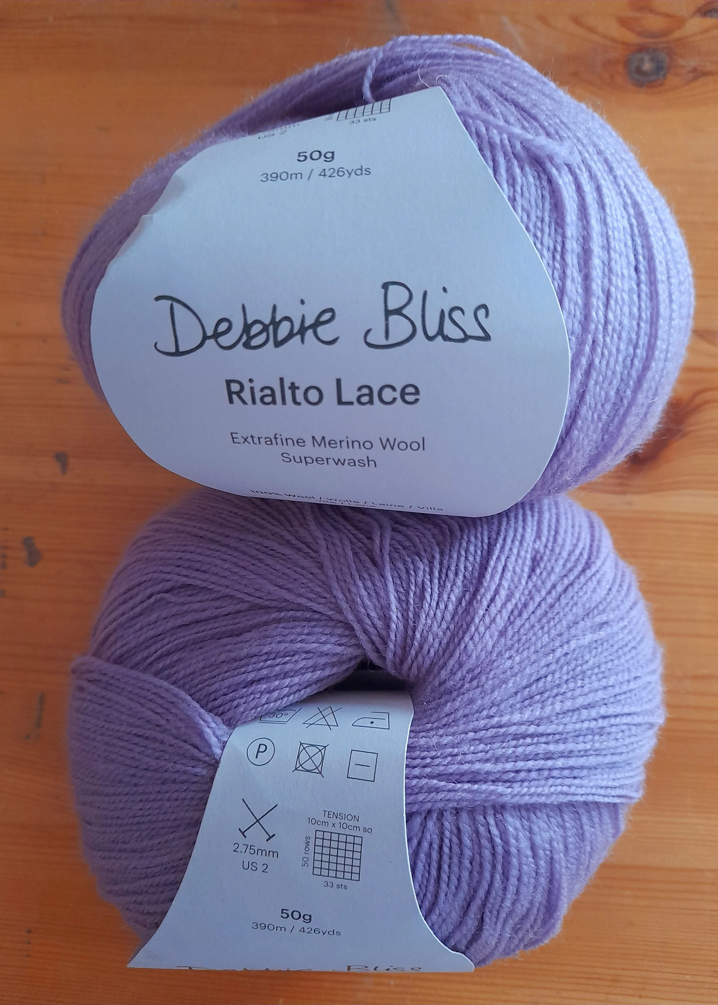 Debbie Bliss Rialto Lace Extrafine Merino Wool lavender 100g