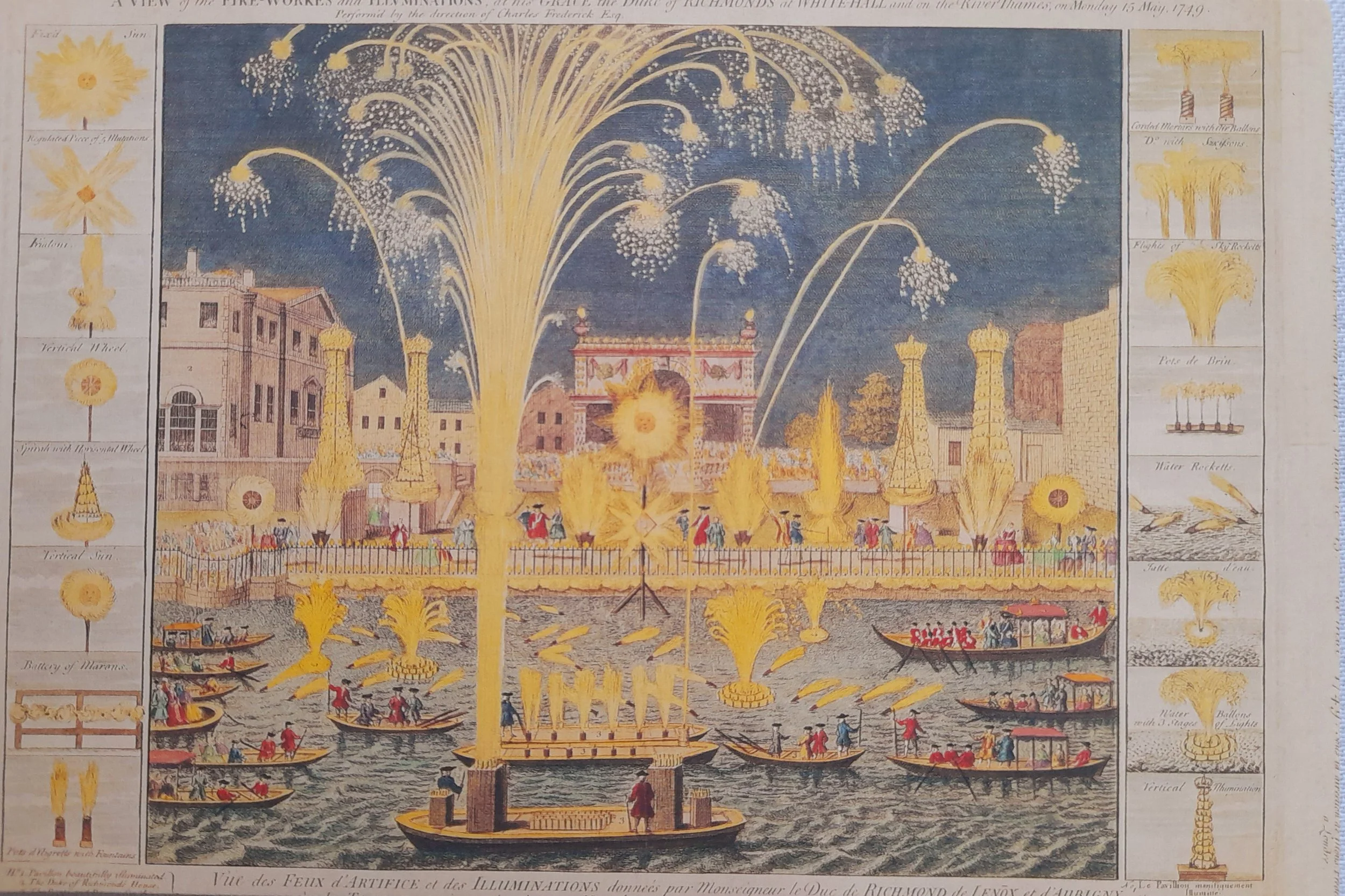 MDU15 Fireworks on the Thames pack of 10 medium Christmas Cards Museum Development