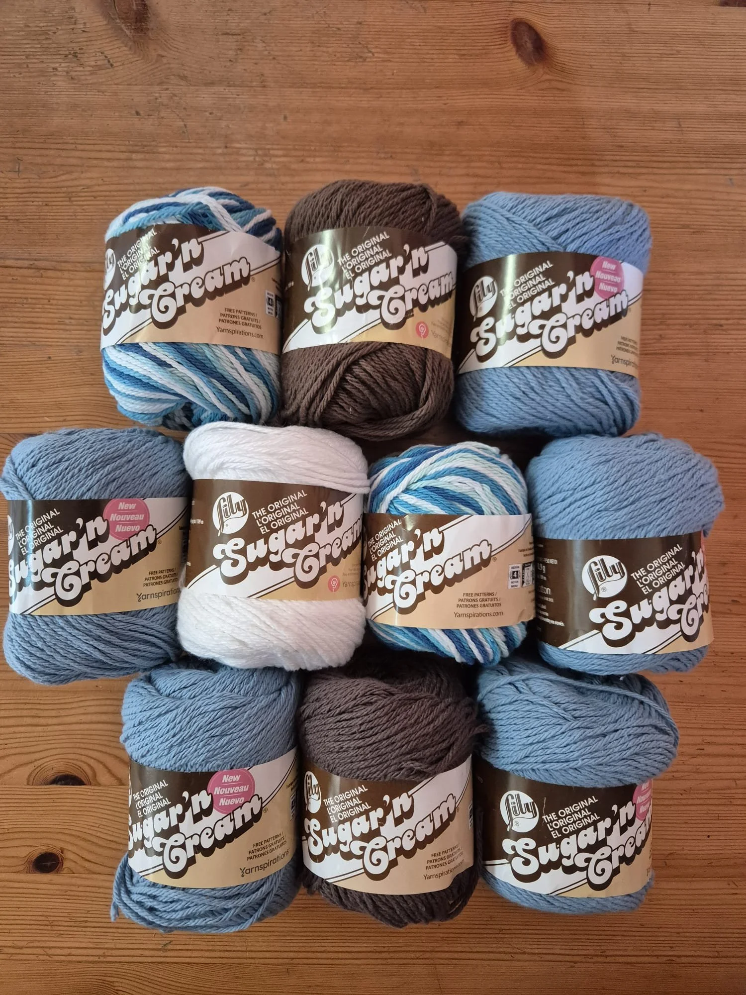 Sugar N Cream 100% Cotton Aran mixed batch 709g