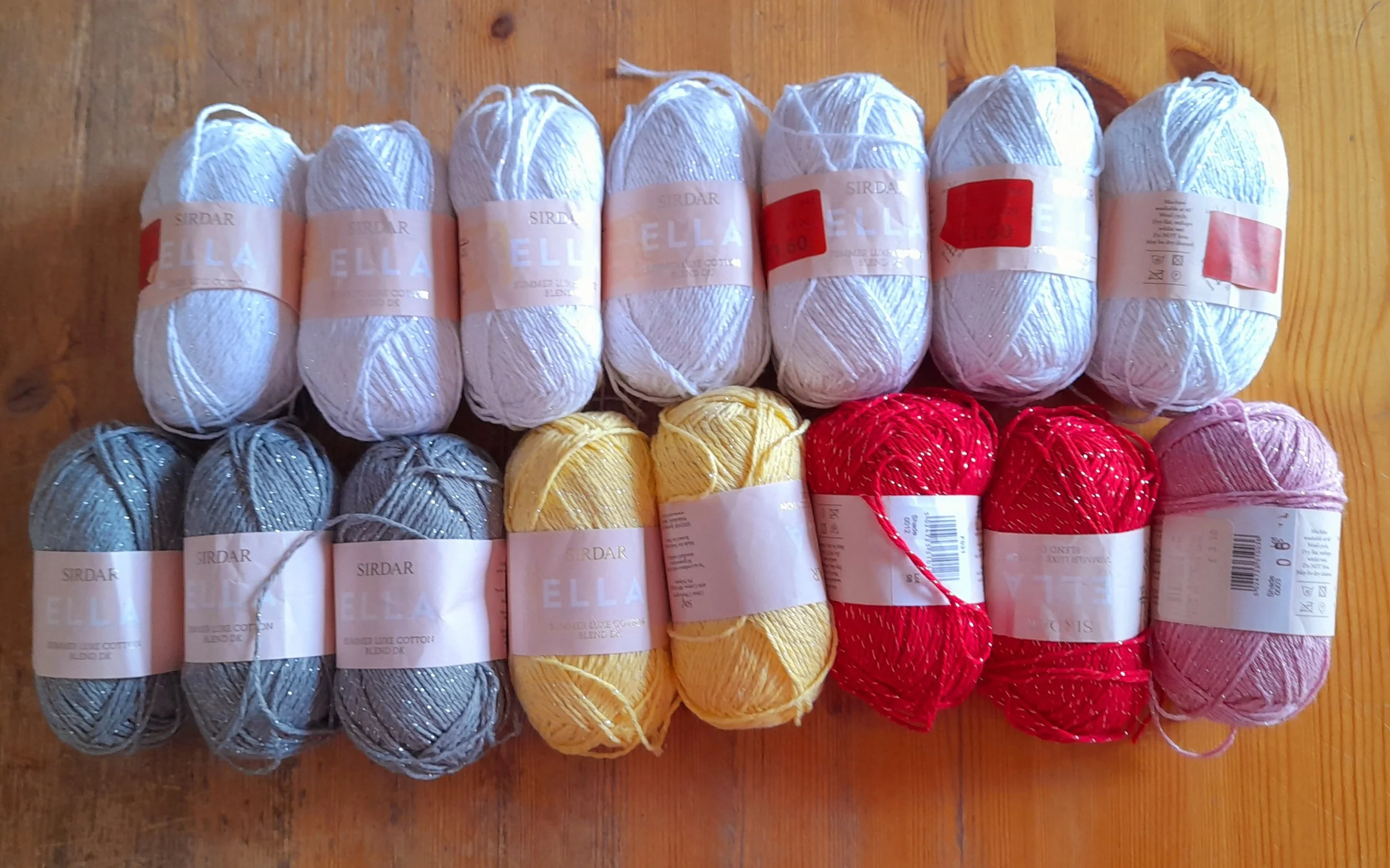 Sirdar Ella Cotton blend DK double knit with a bit of sparkle 750g