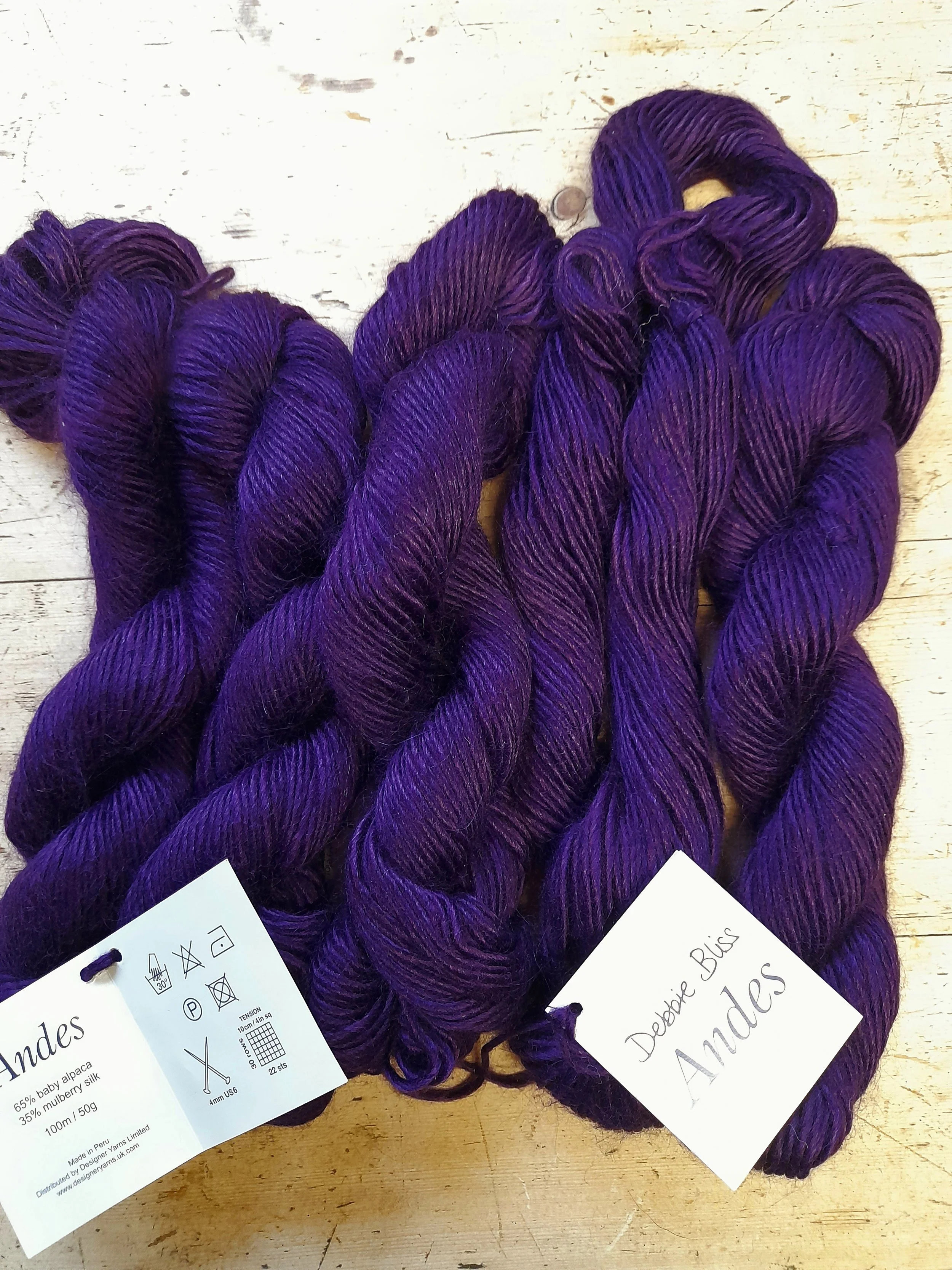 Debbie Bliss Andes Alpaca and Silk blend DK Double Knit 250g.