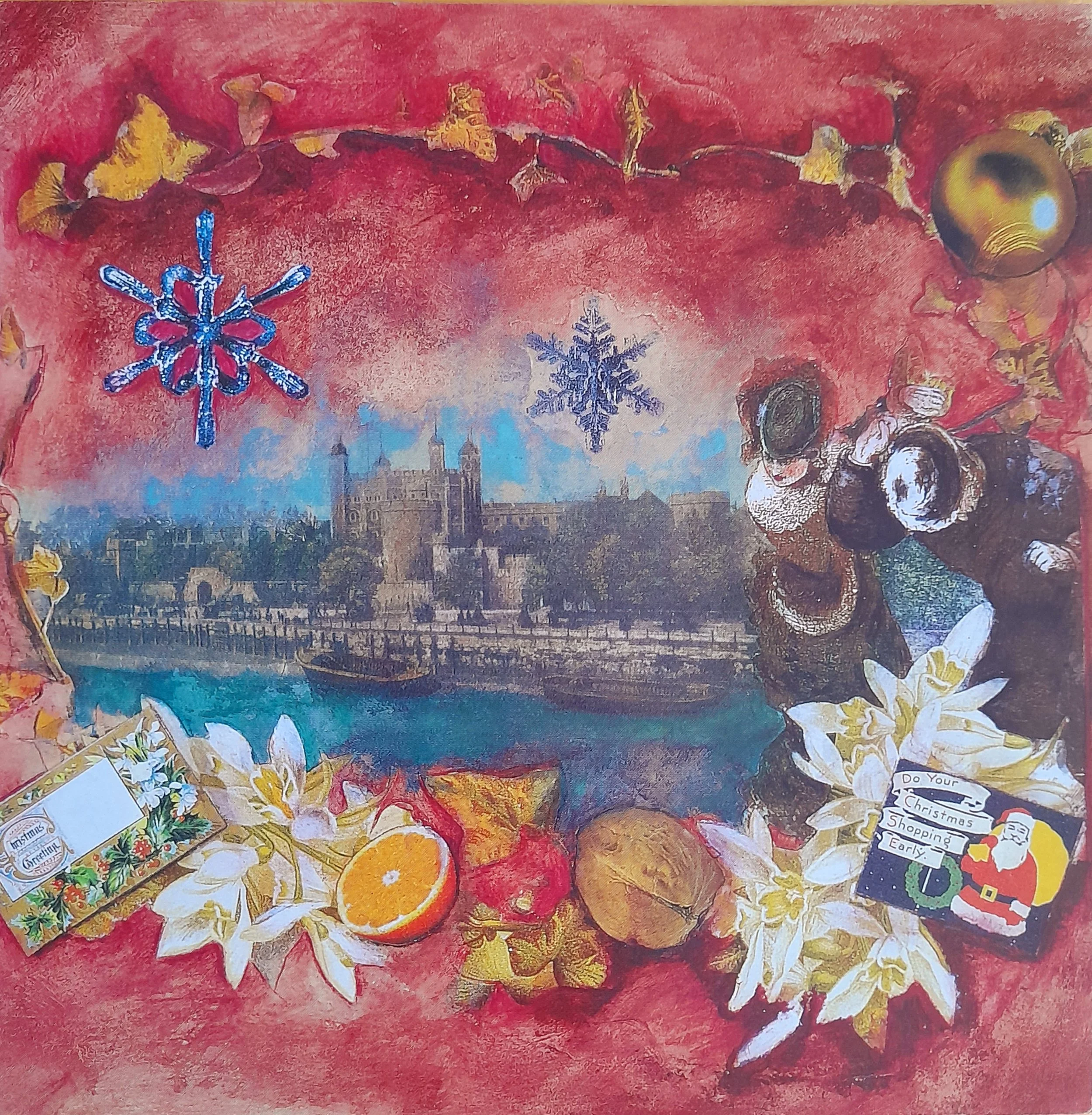 CAT6 Tower of London collage pack of 10 medium Christmas Cards Charities Advisory Trust.