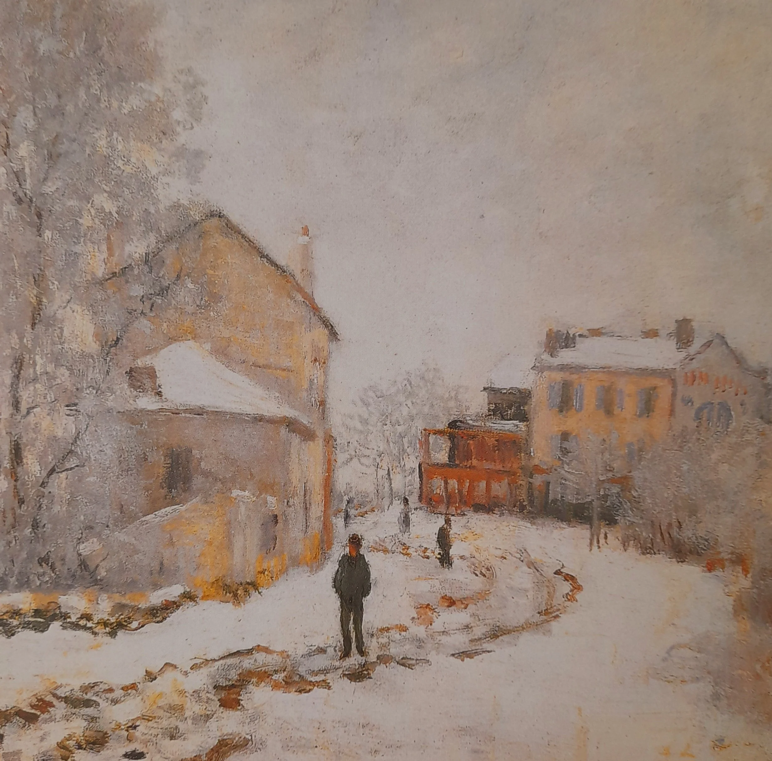 MDU4 Snow at Argenteuil pack of 10 medium Christmas Cards Museum Development