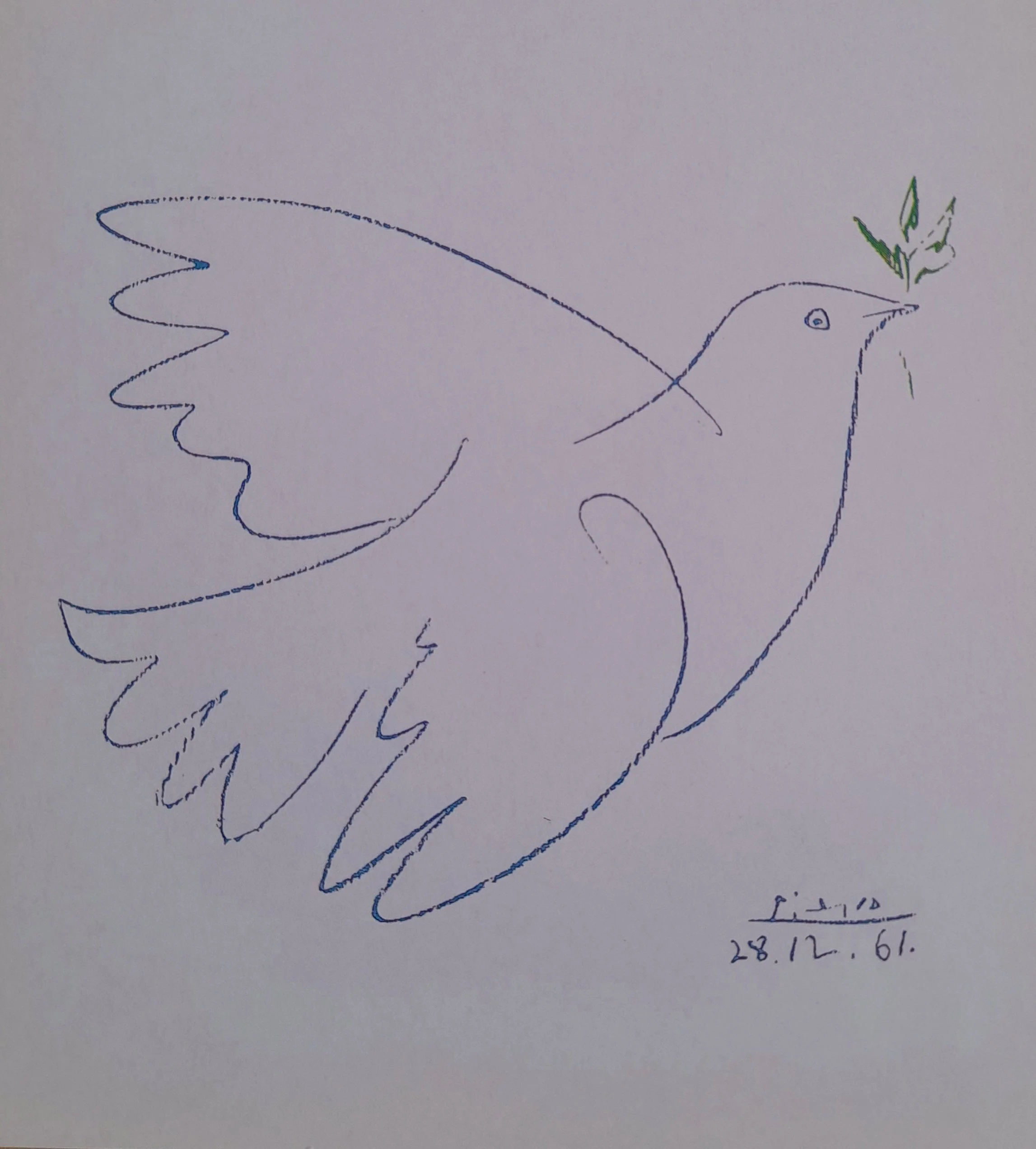 HR6 Colombe Bleue pack of 10 Christmas Cards Help for Refugees