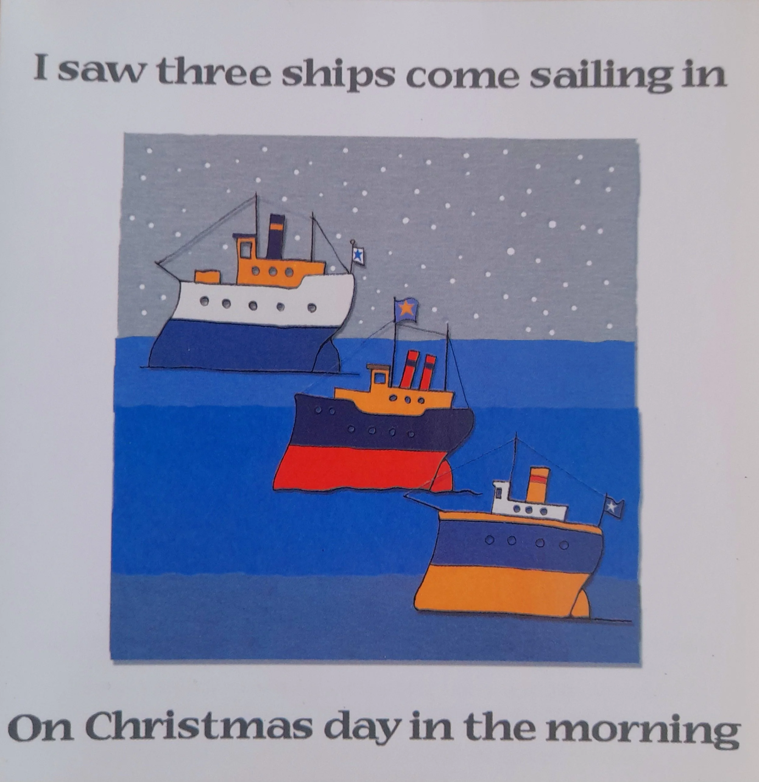MDU16 Three Ships pack of 10 small Christmas Cards Museum Development