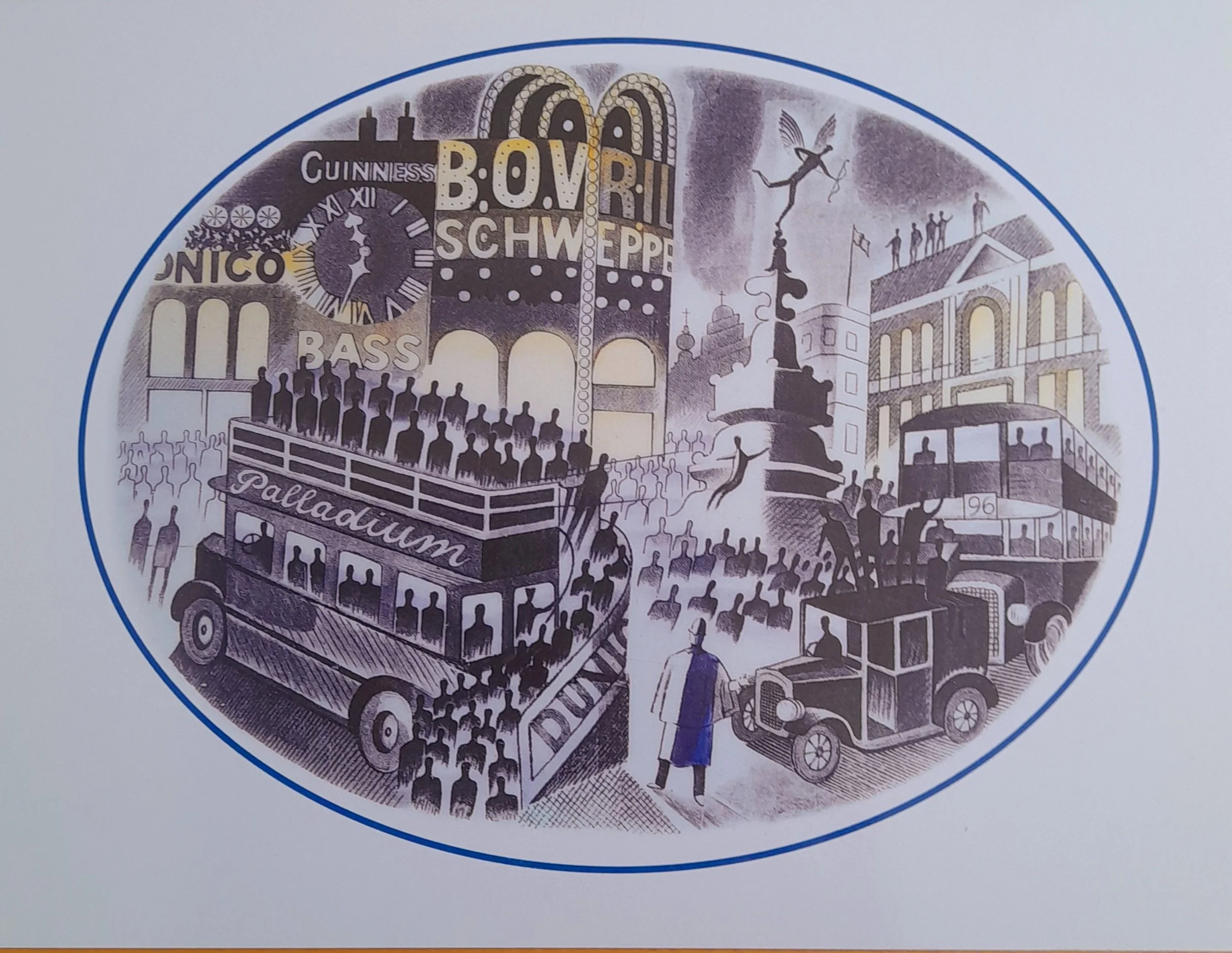 Piccadilly Circus pack of 5 large blank Greetings Cards