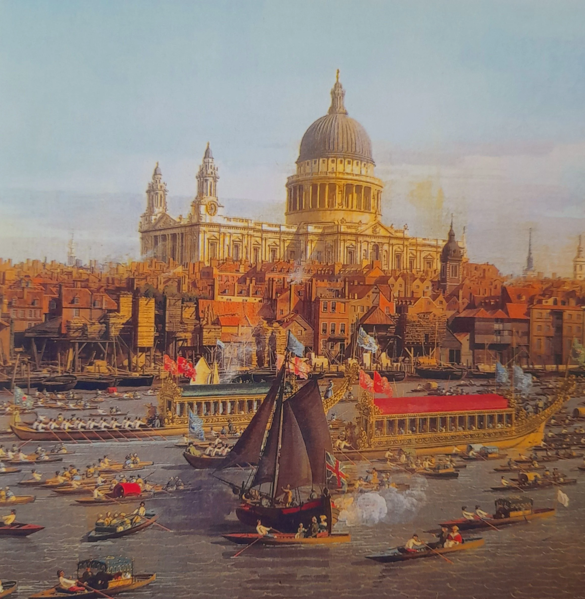 CH5 Detail of St Paul's Cathedral 1747 pack of 10 medium Christmas Cards Christmas Hamper