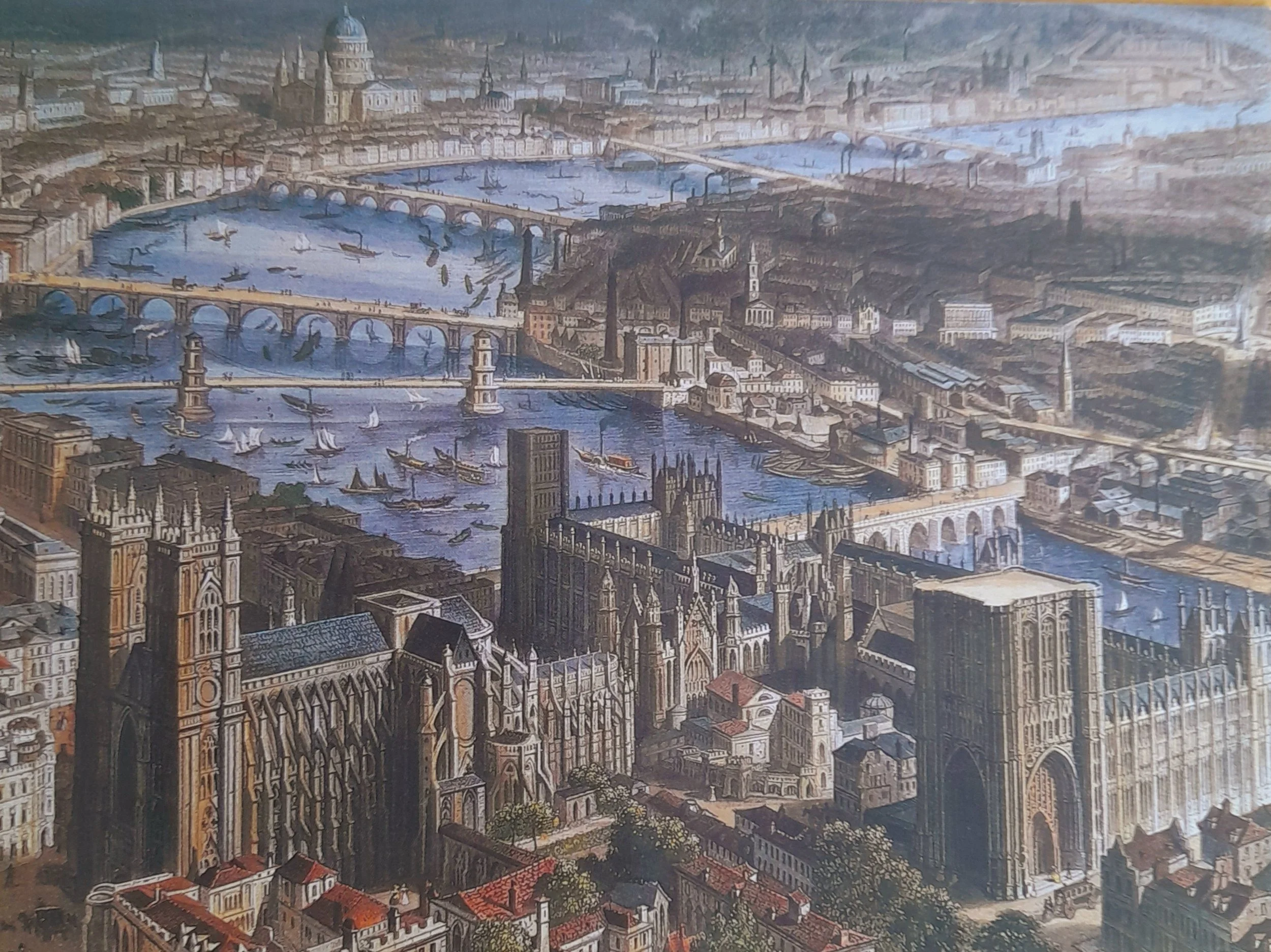 Aspect of London 1857 pack of 5 large, double sided blank Greetings Cards