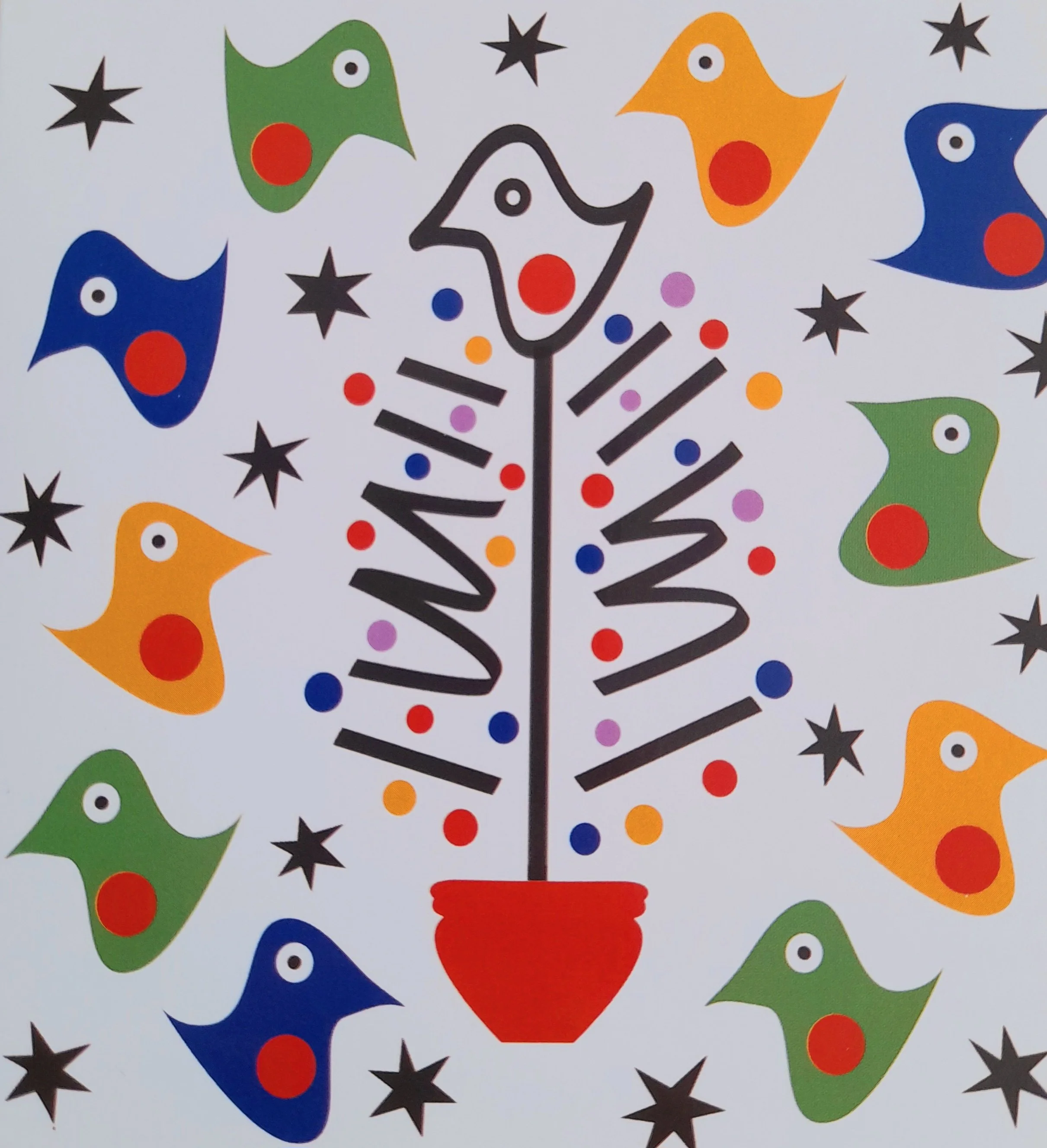 GFP2 Xmas Tree (2) pack of 10 small Christmas Cards Goats for Peace