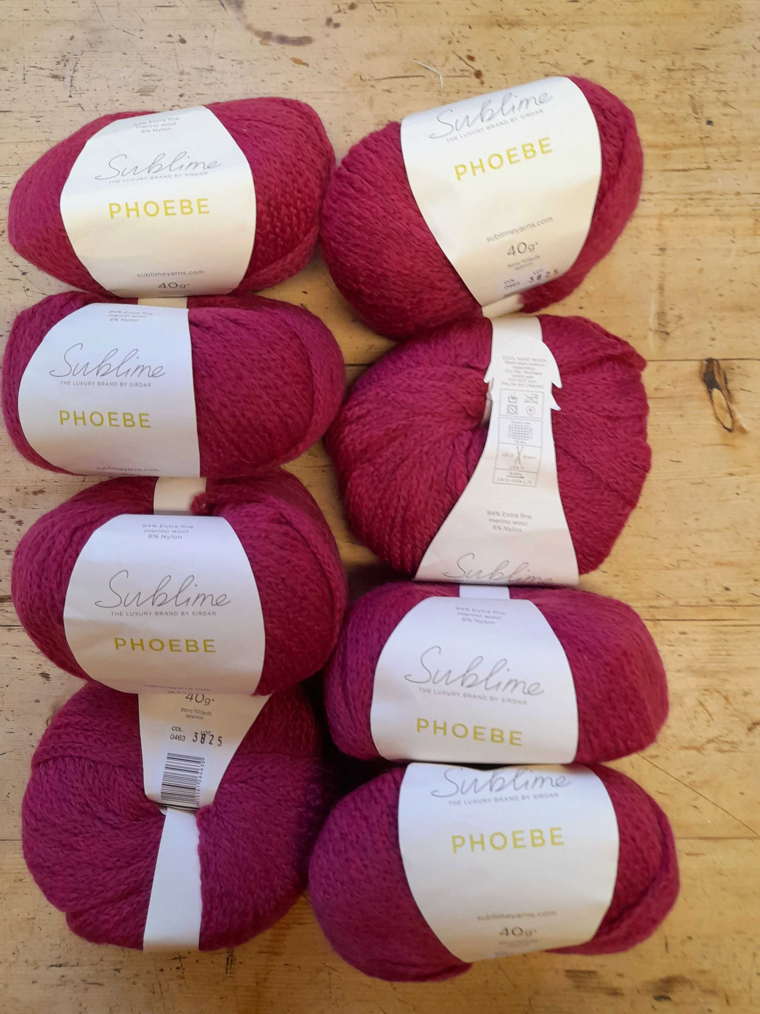 Sublime Phoebe Merino Wool blend Chunky 320g.