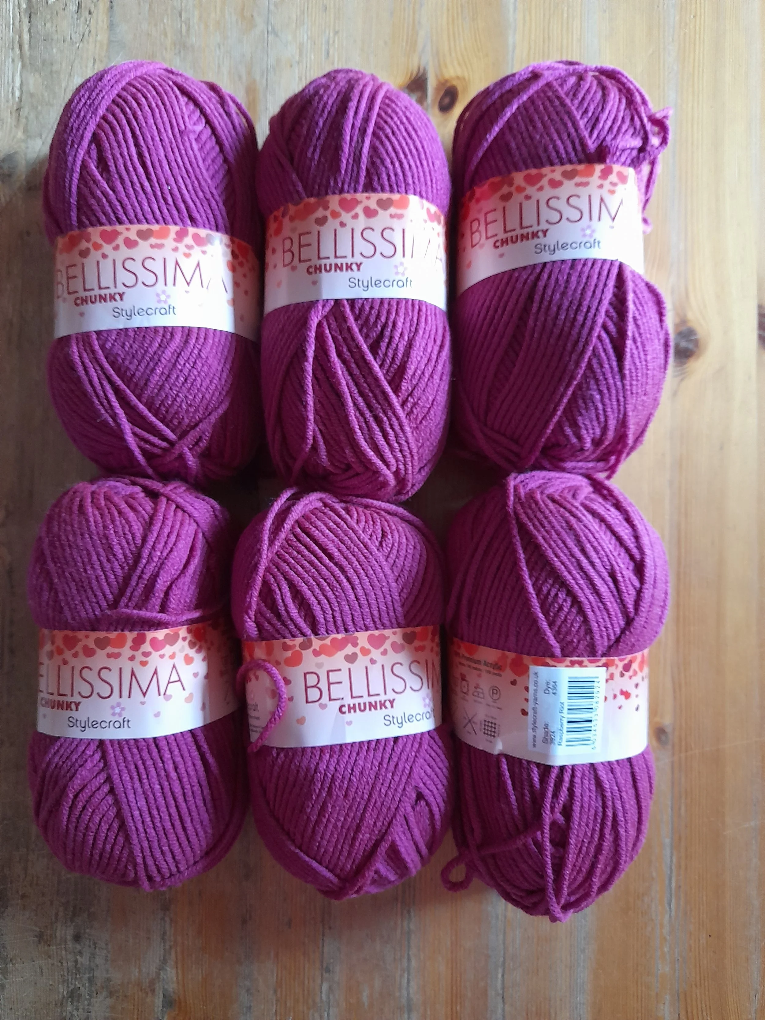 Stylecraft Bellissima Chunky knit in Raspberry 600g