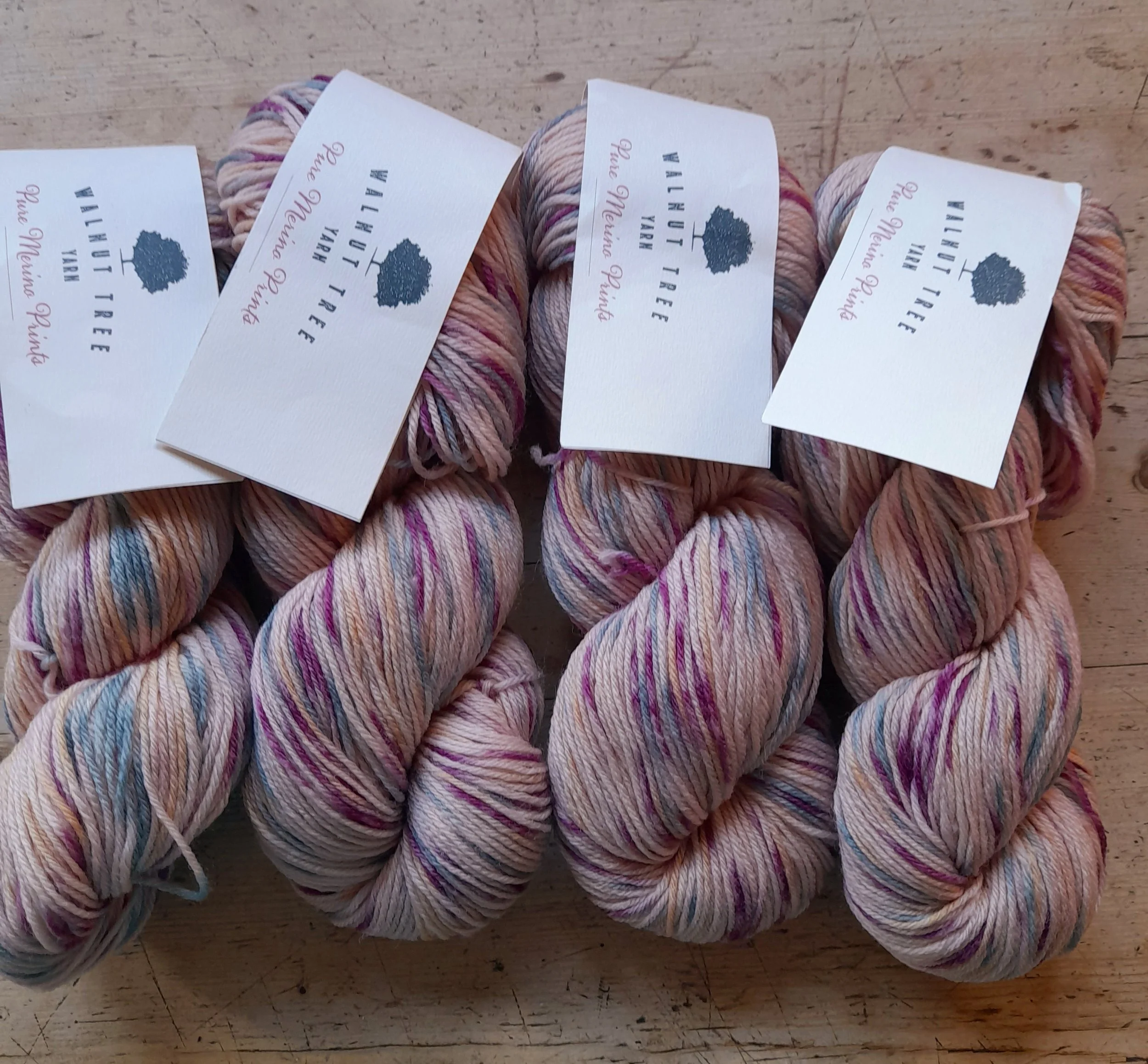 Walnut Tree Yarn 4 ply 100% Merino Wool in Lilac Blue 200g