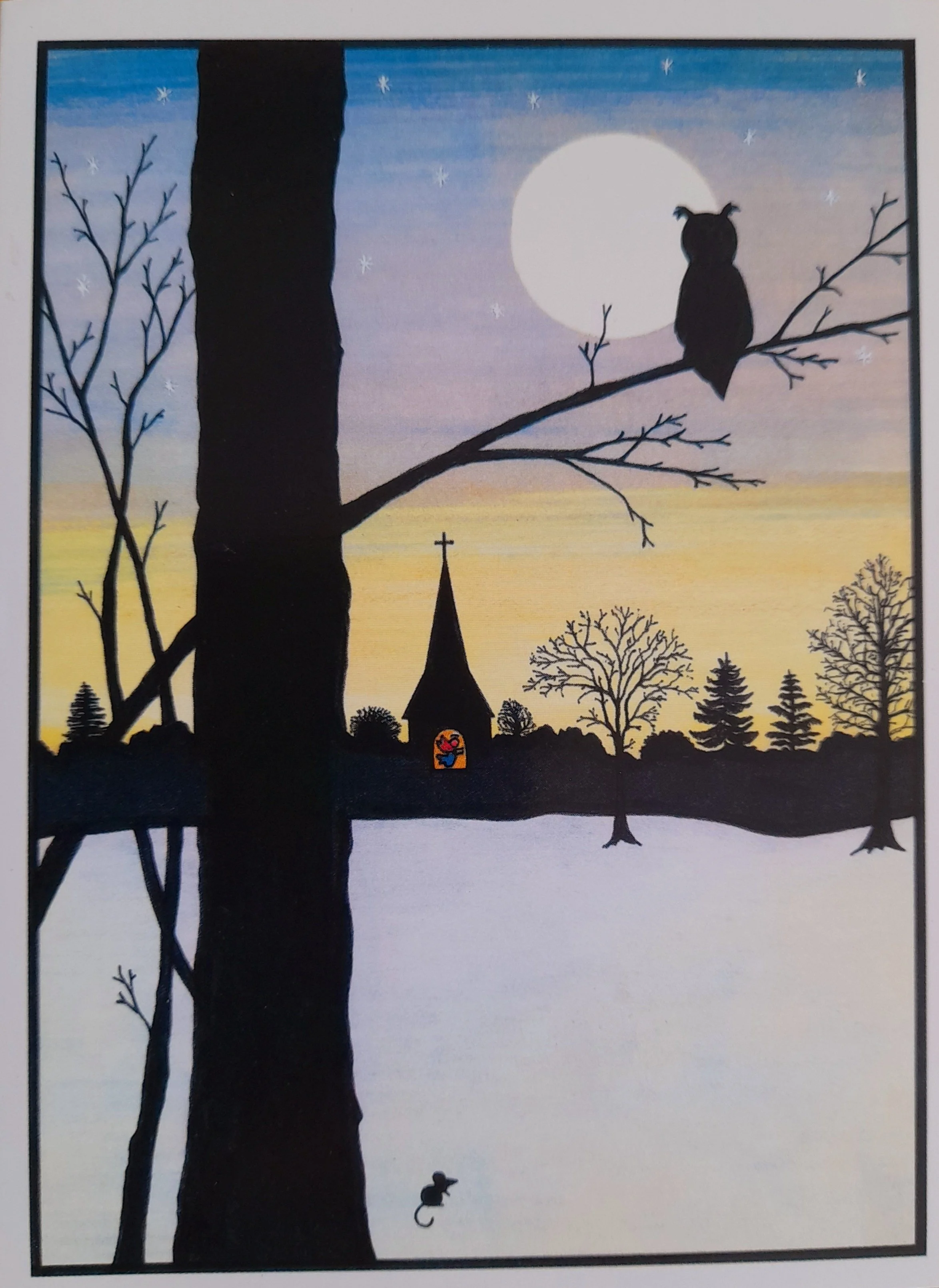 AR5 My Village pack of 10 small Christmas Cards Alzheimer's Research.