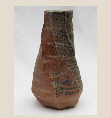 Wood fired faced vase
