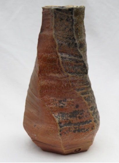 Wood fired faced vase