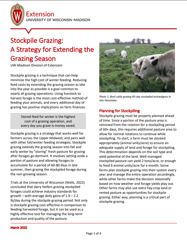 cover letter for stockpile grazing