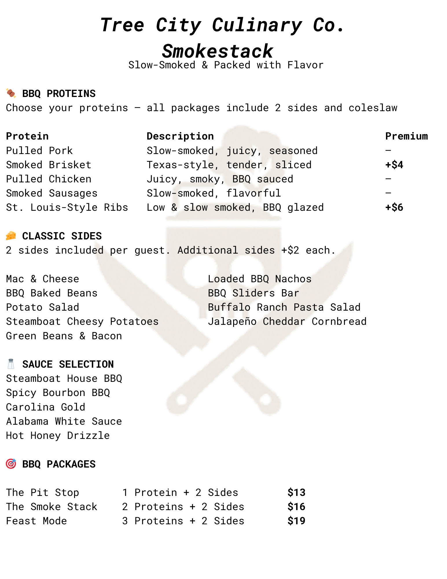 BBQ | Savor Smoky Flavors Today — Tree City Culinary Co - Events & Catering