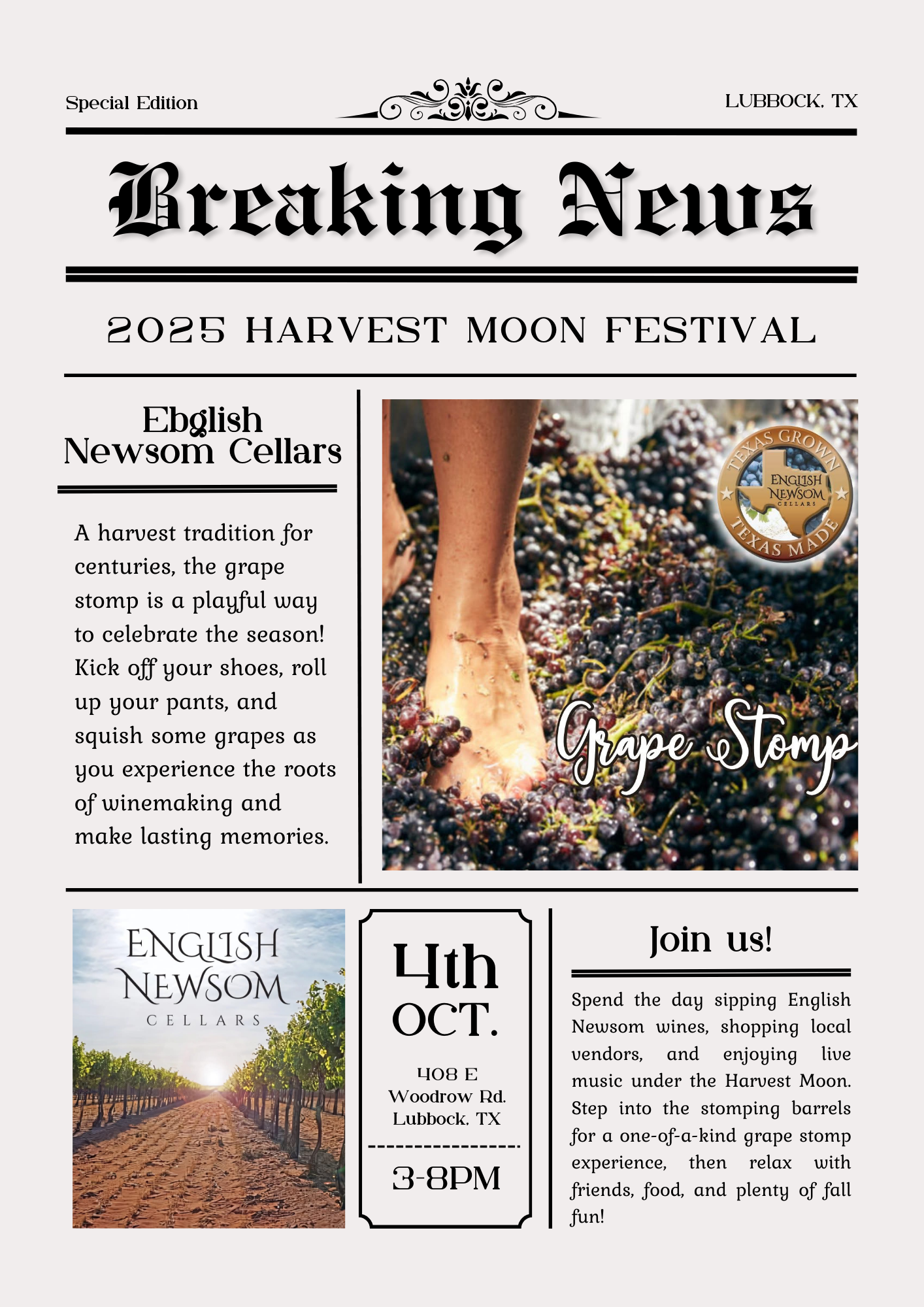 Harvest Moon Festival @ English Newsom Cellars
